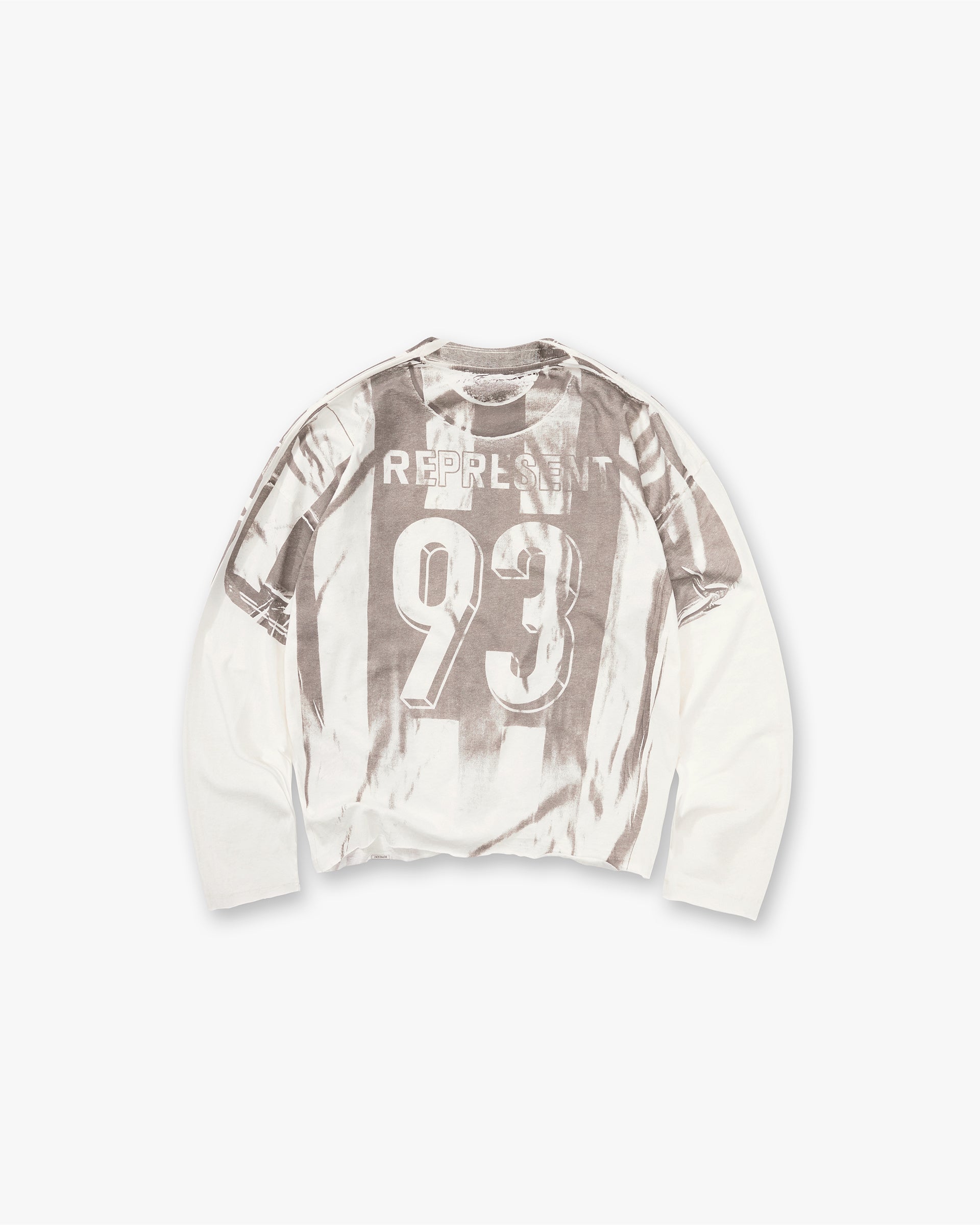 Printed Long Sleeve T-Shirt - Flat White