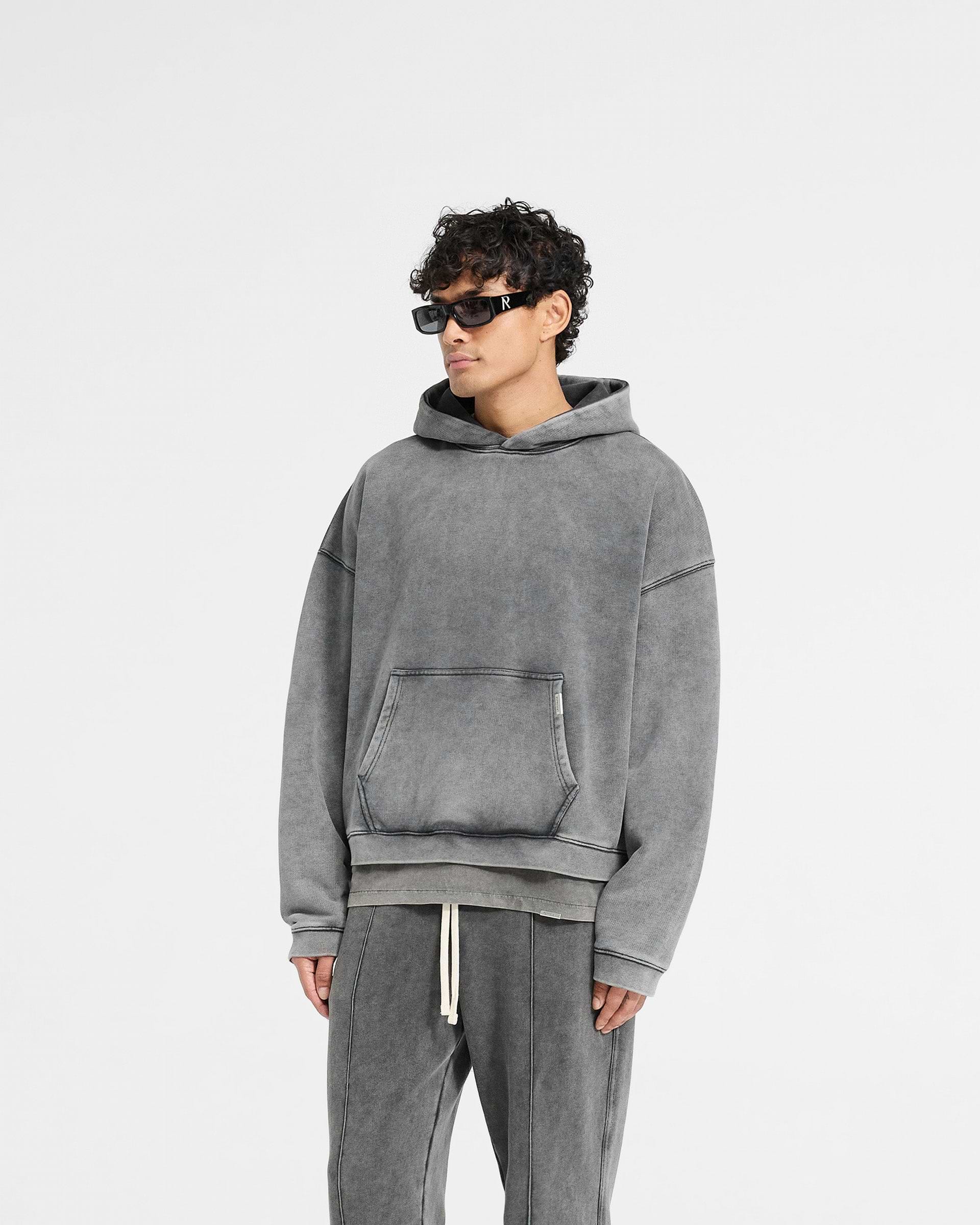 Initial Boxy Hoodie - Gris Vintage