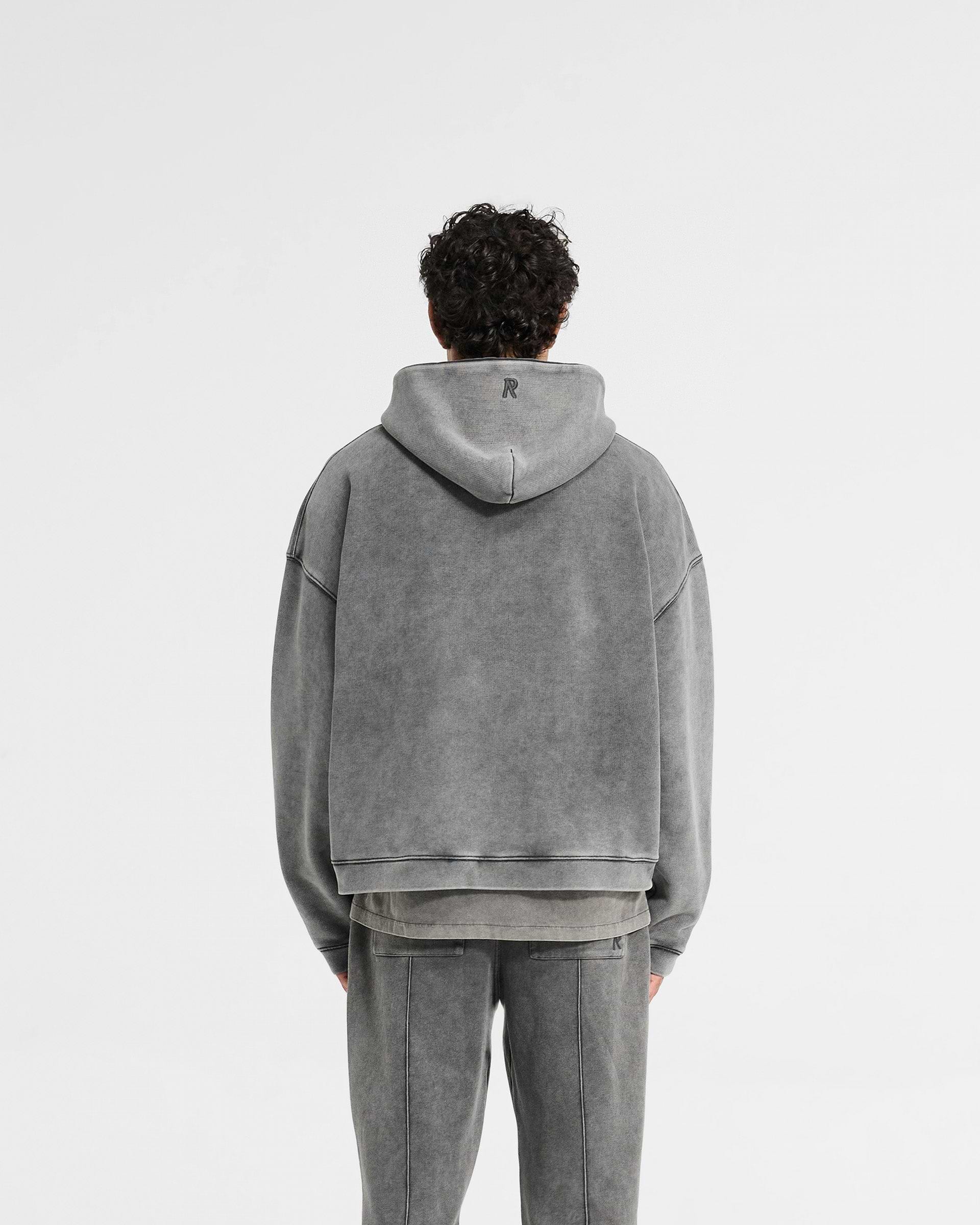 Initial Boxy Hoodie - Gris Vintage