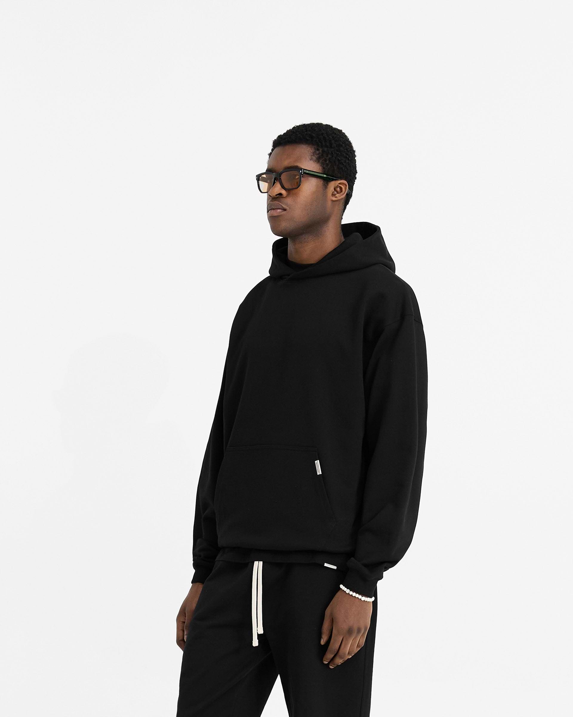 Initial Oversized Hoodie - Negro