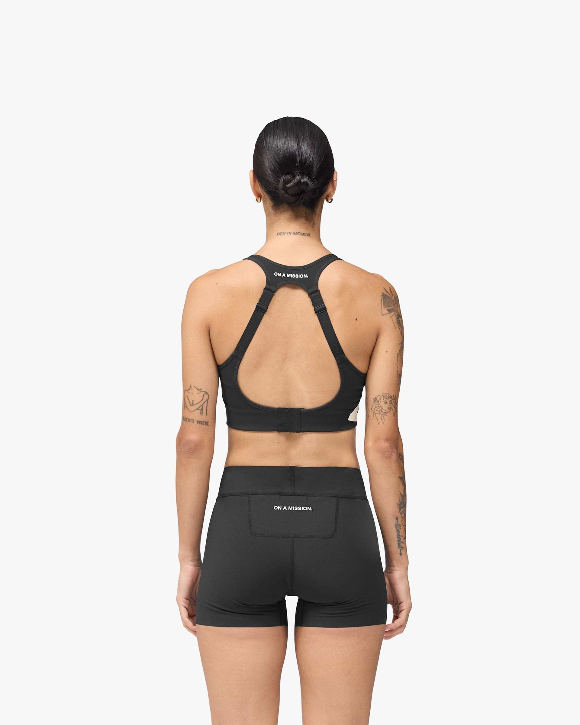 247 On A Mission High Support Sports Bra - Jet Black
