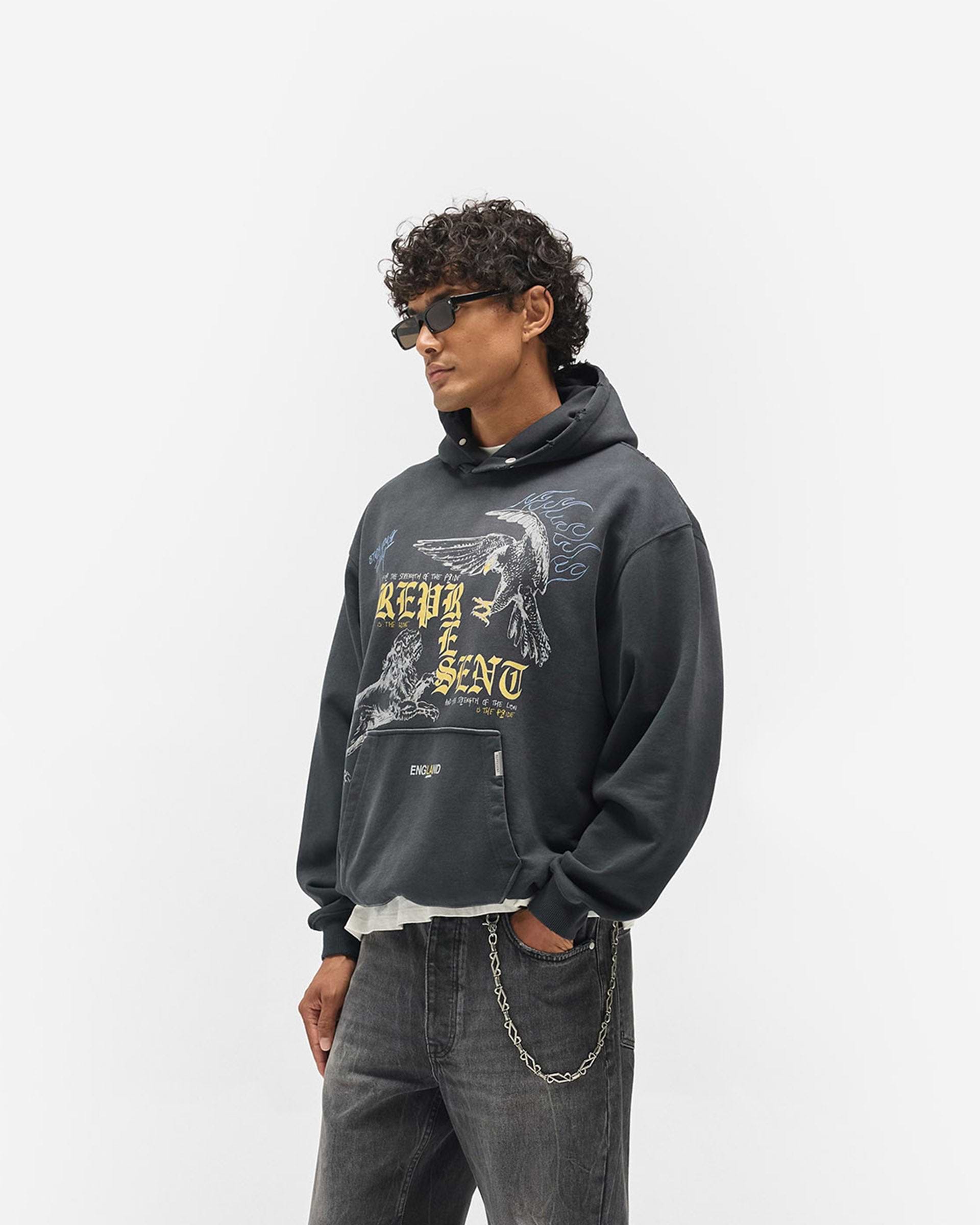 Enemy Hoodie - Washed Black