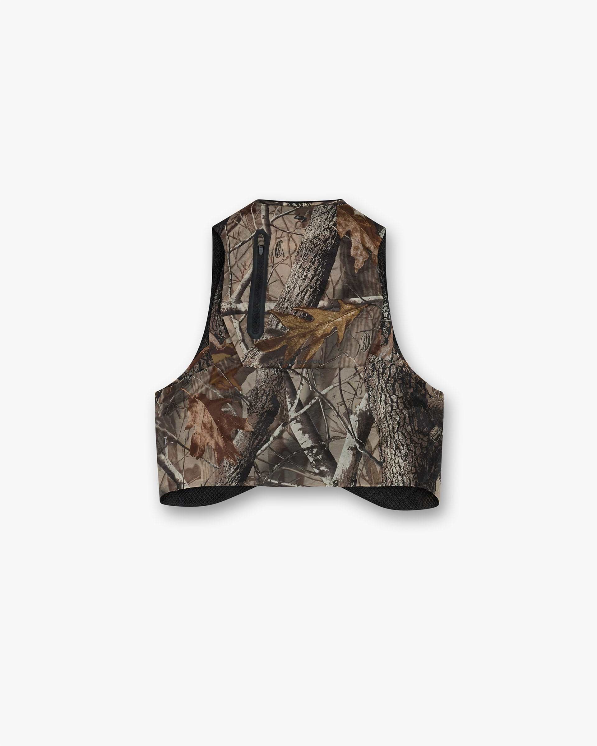 Back product image of a mens multicoloured chest rig on a plain white background | Team 247 Chest Rig in Realtree | Chest rig with magnetic buckles and multiple pockets | 247 Accessories | Represent Clo
