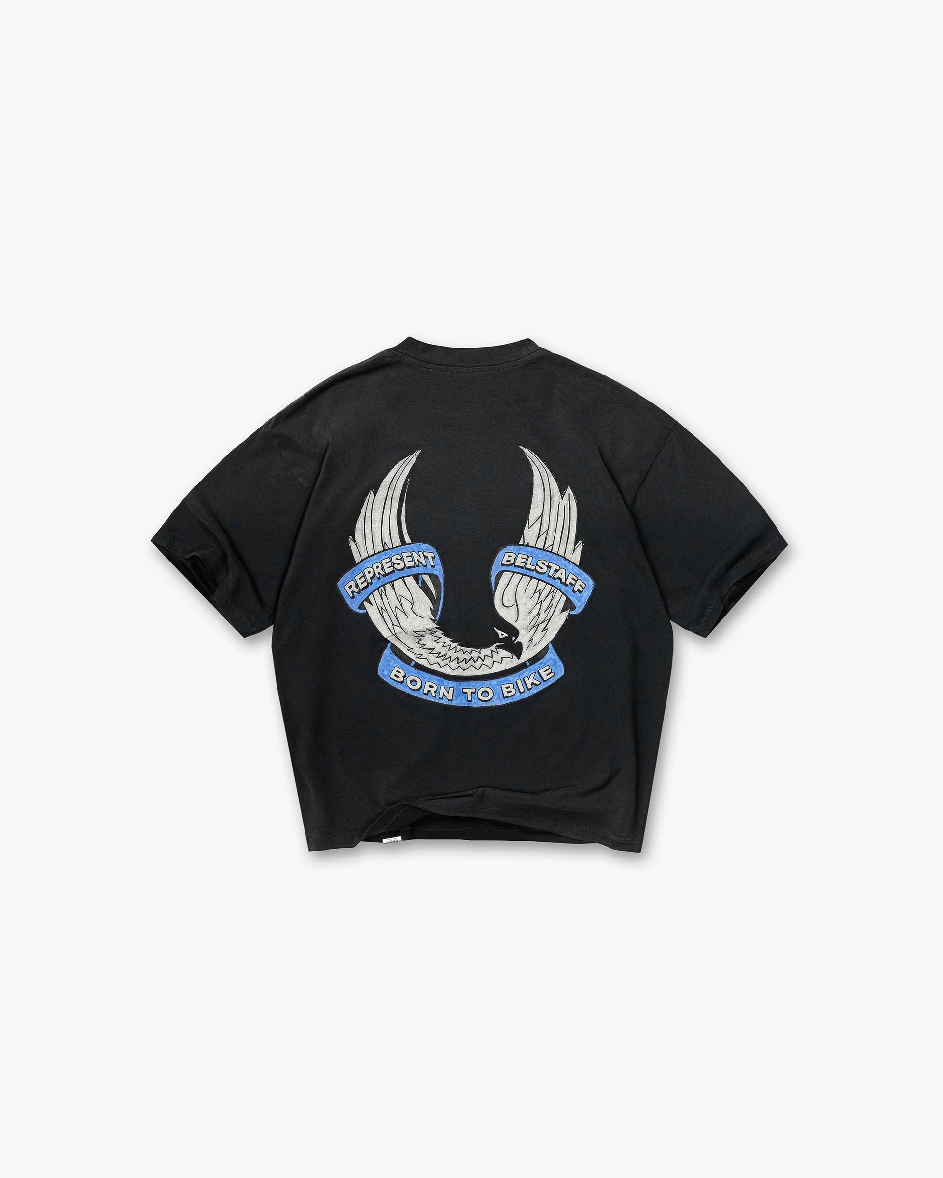 Represent X Belstaff Born To Bike T-Shirt - Aged Black