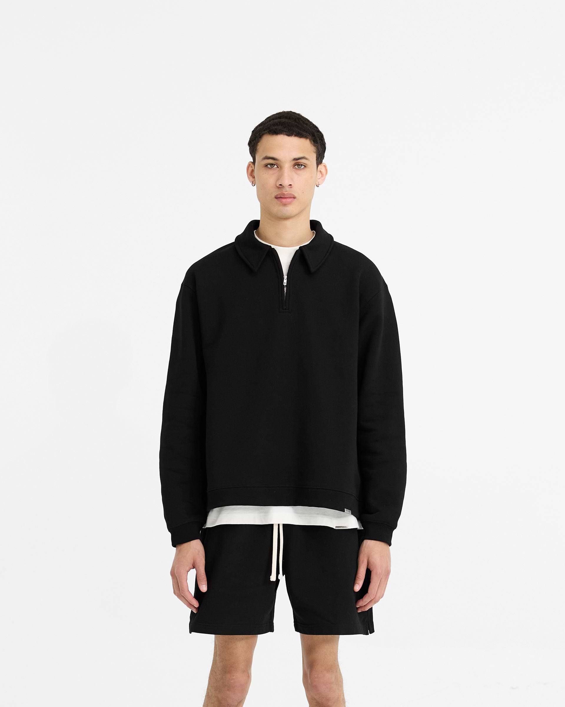Initial Boxy Quarter Zip - Ice Grey Marl