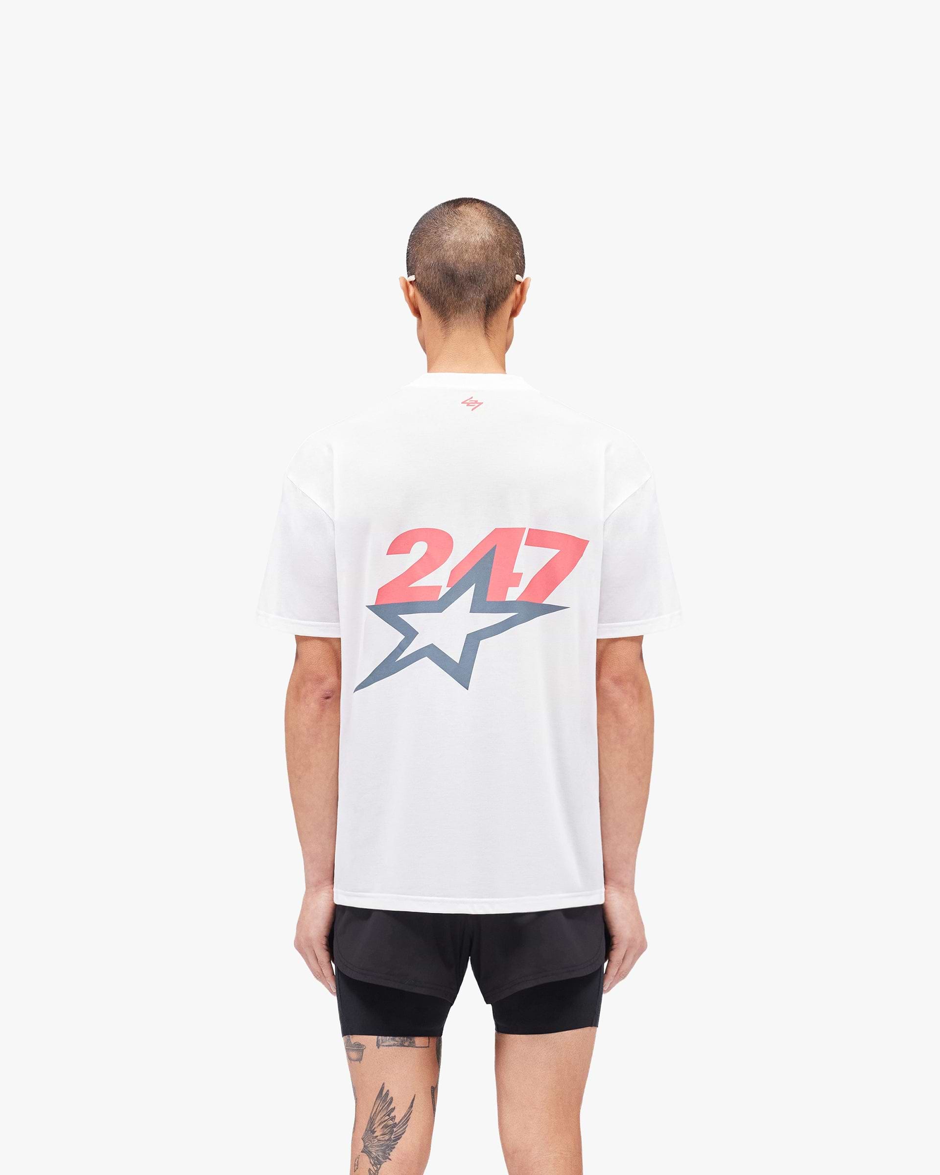 Team 247 Star Oversized T-Shirt - Flat White
