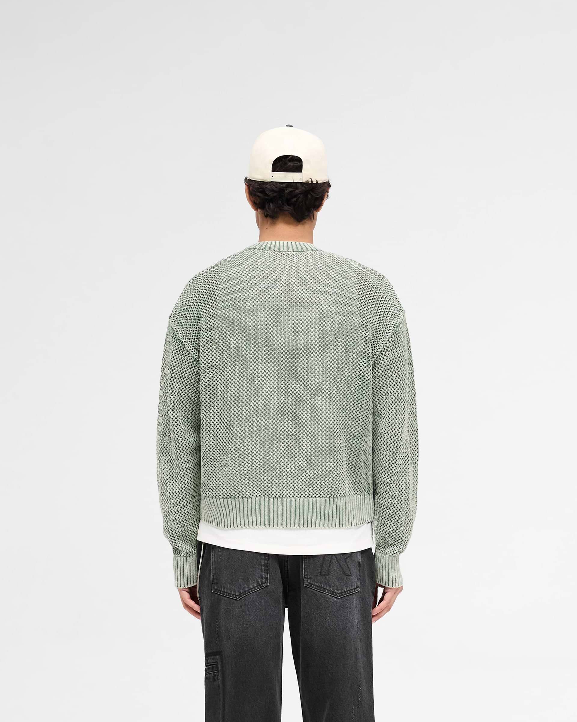 Open Gauge Knit Sweater - Verde Bosque