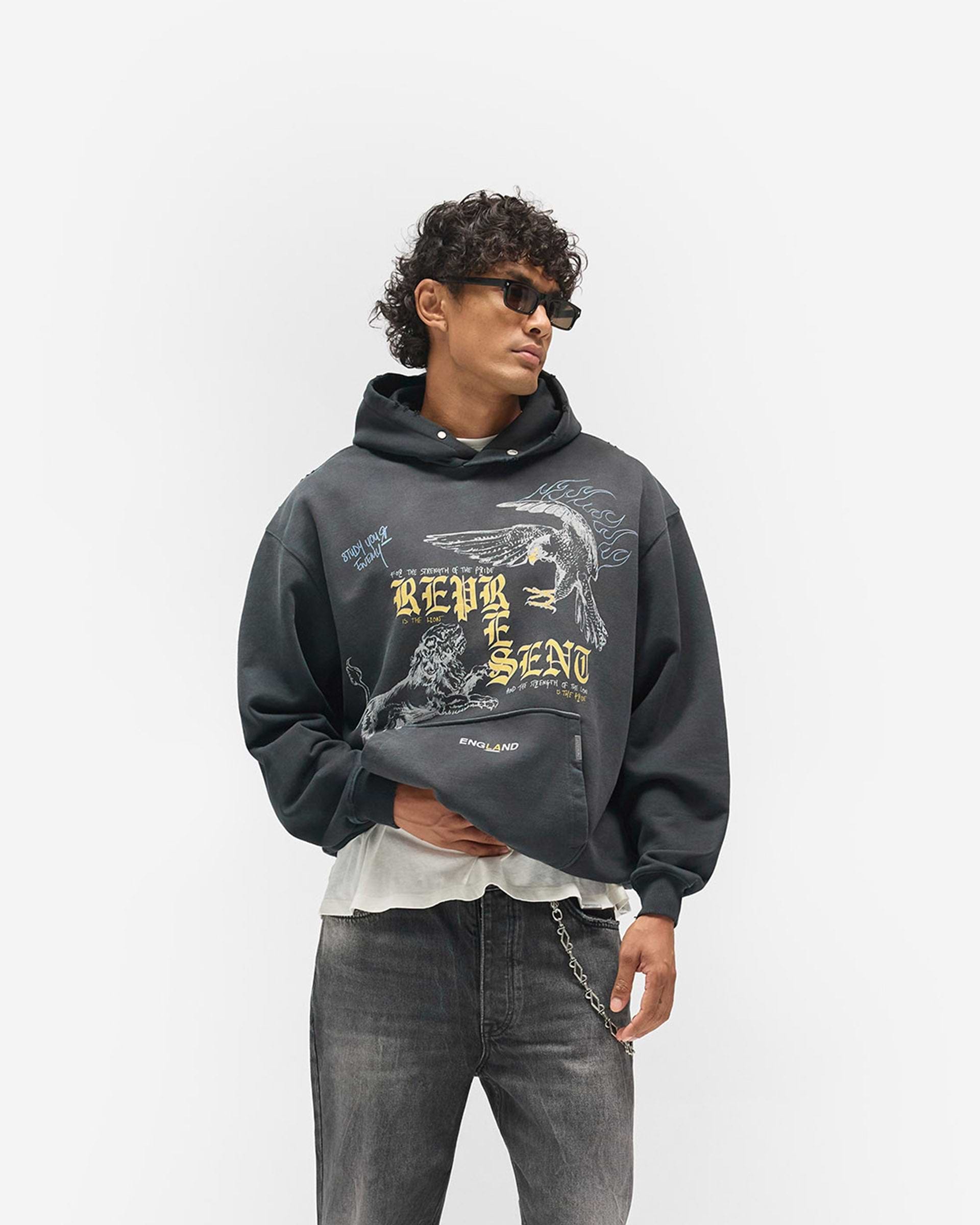 Enemy Hoodie - Washed Black