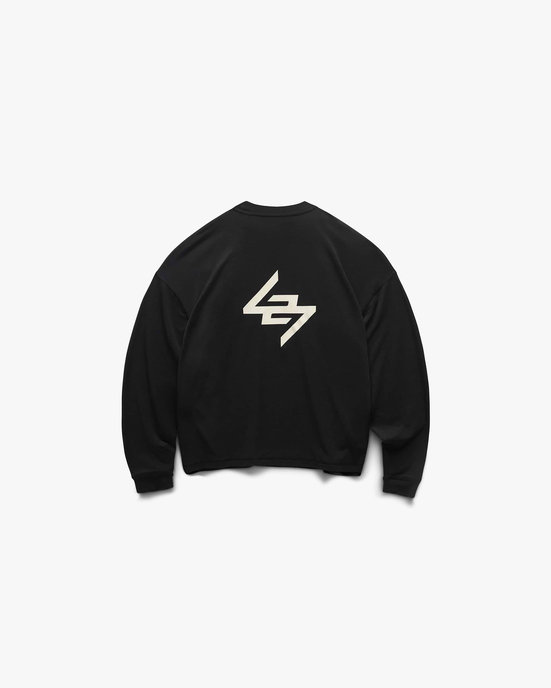 247 DNA Oversized Long Sleeve T-Shirt - Jet Black