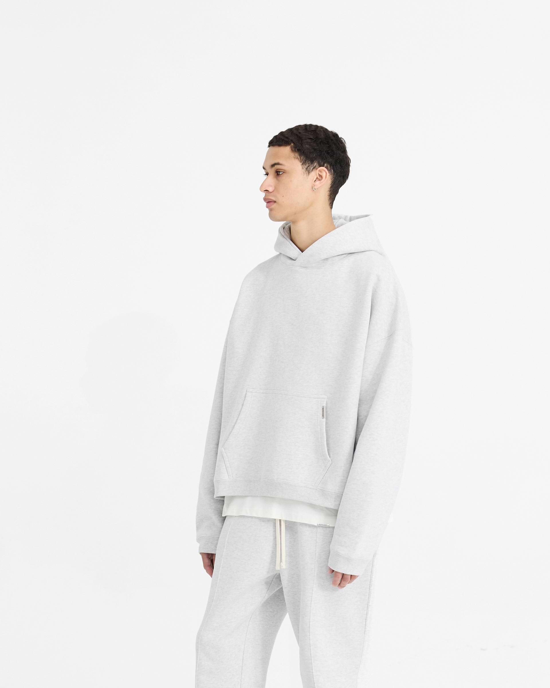 Initial Boxy Hoodie - Gris Hielo