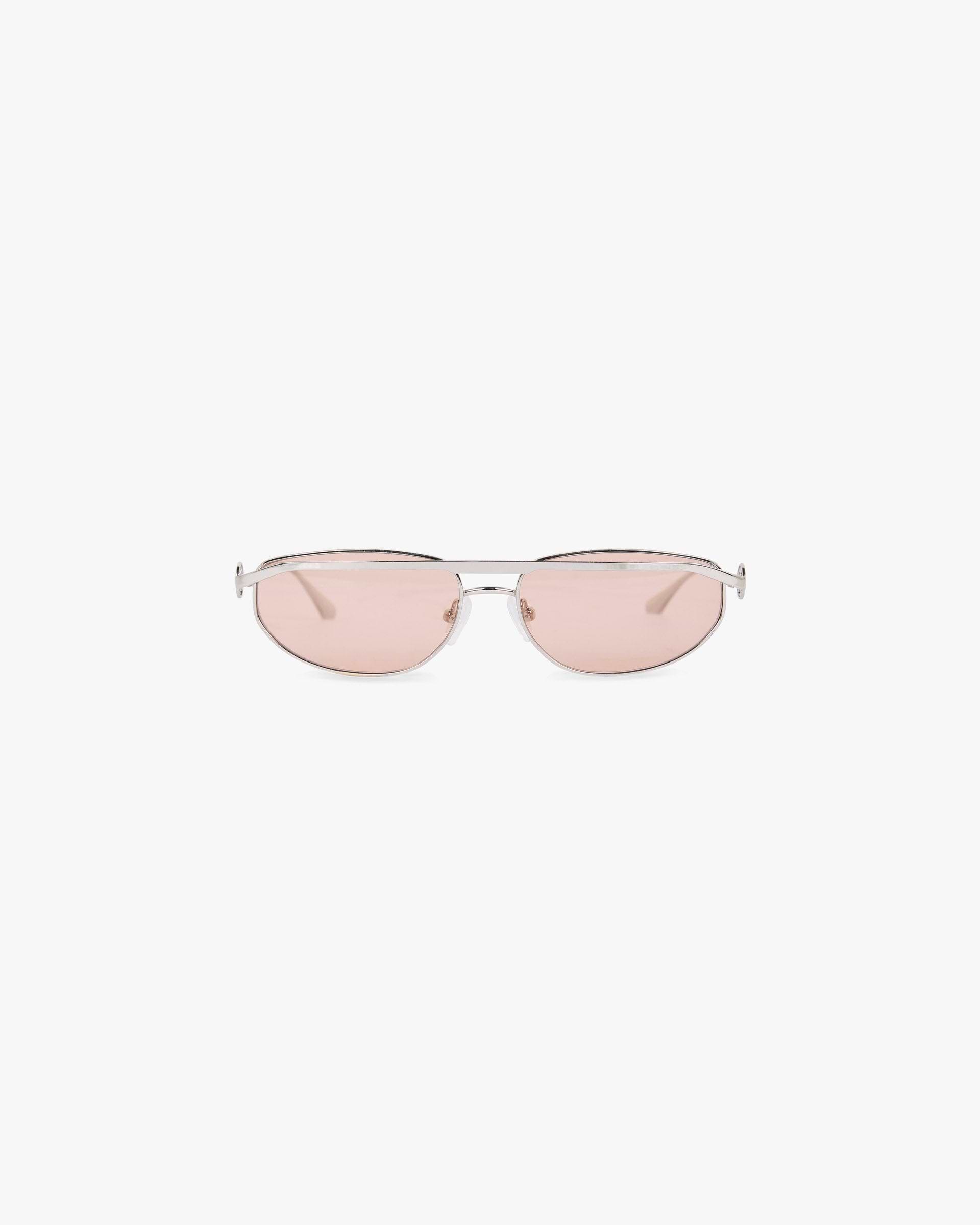 Slim Aviator Sunglasses - Silber Braun