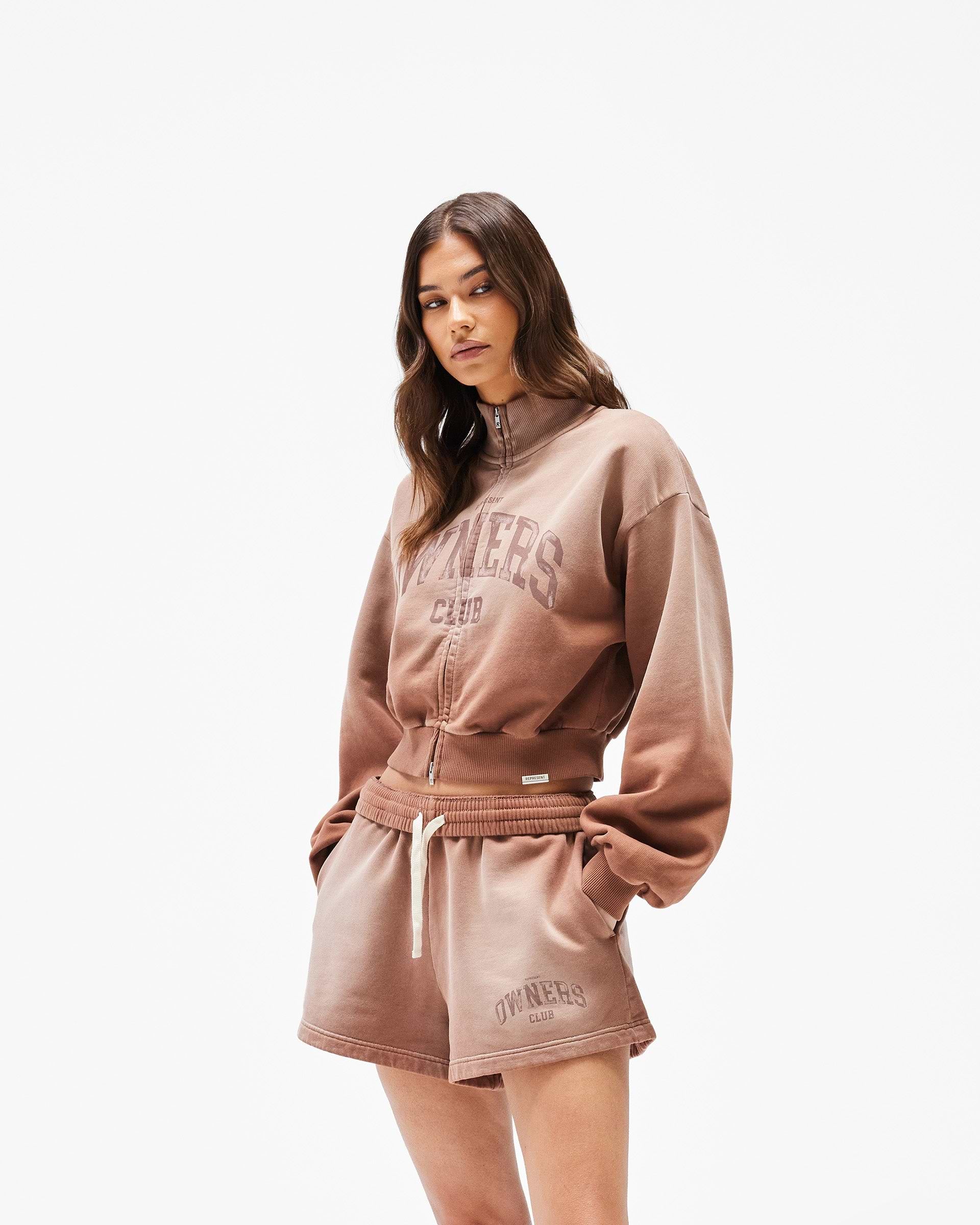 Represent Owners Club Zip Funnel Neck - Sienna