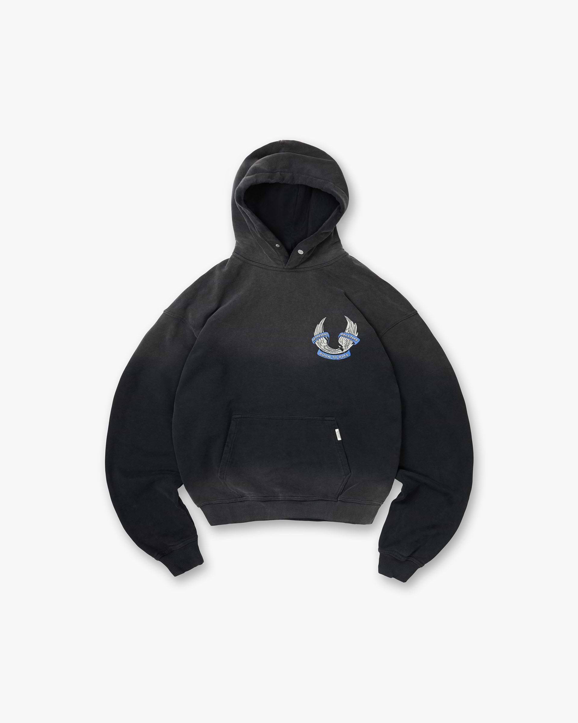 Represent X Belstaff Born To Bike Hoodie - Aged Black