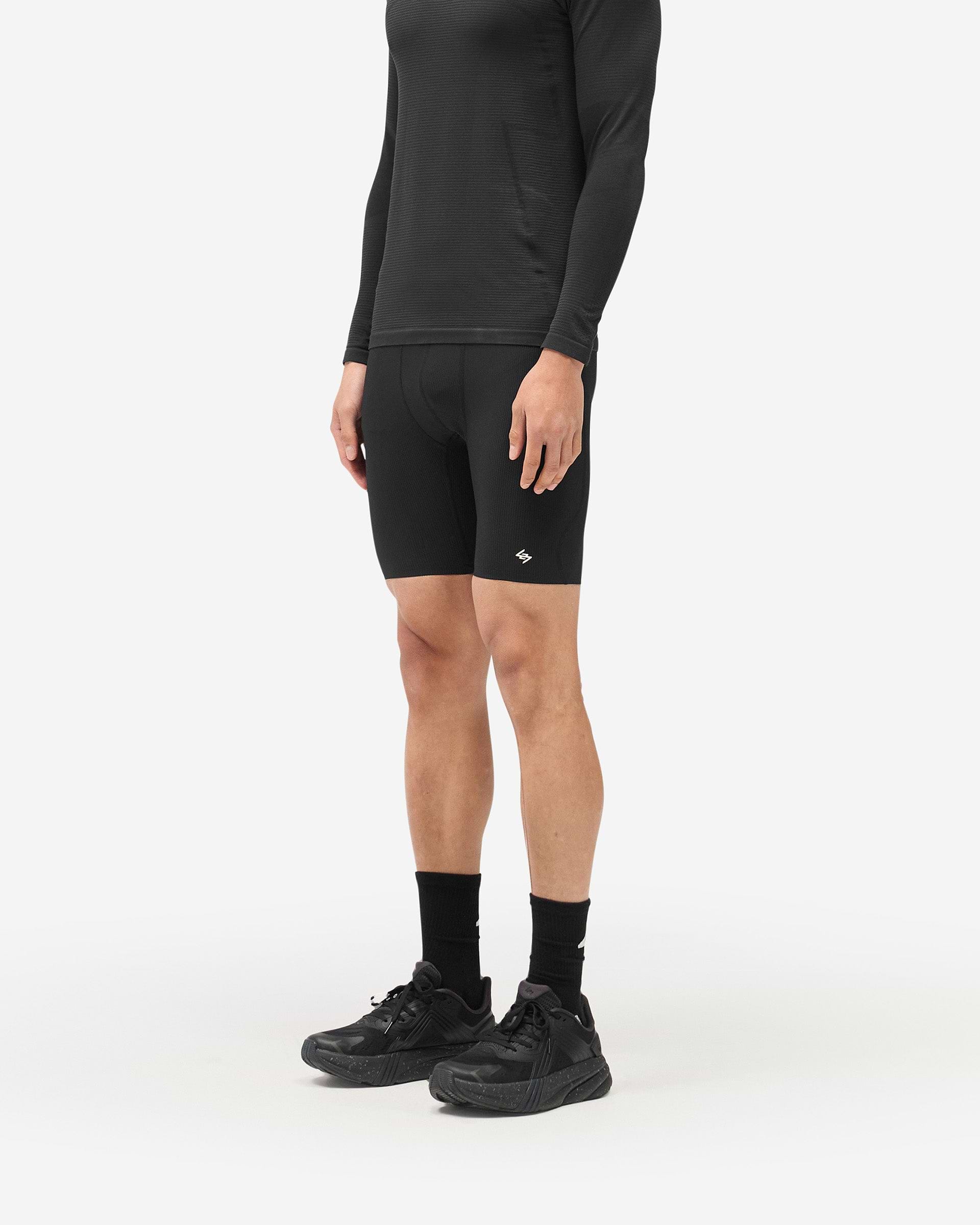 247 Ribbed Half Tight - Jet Black