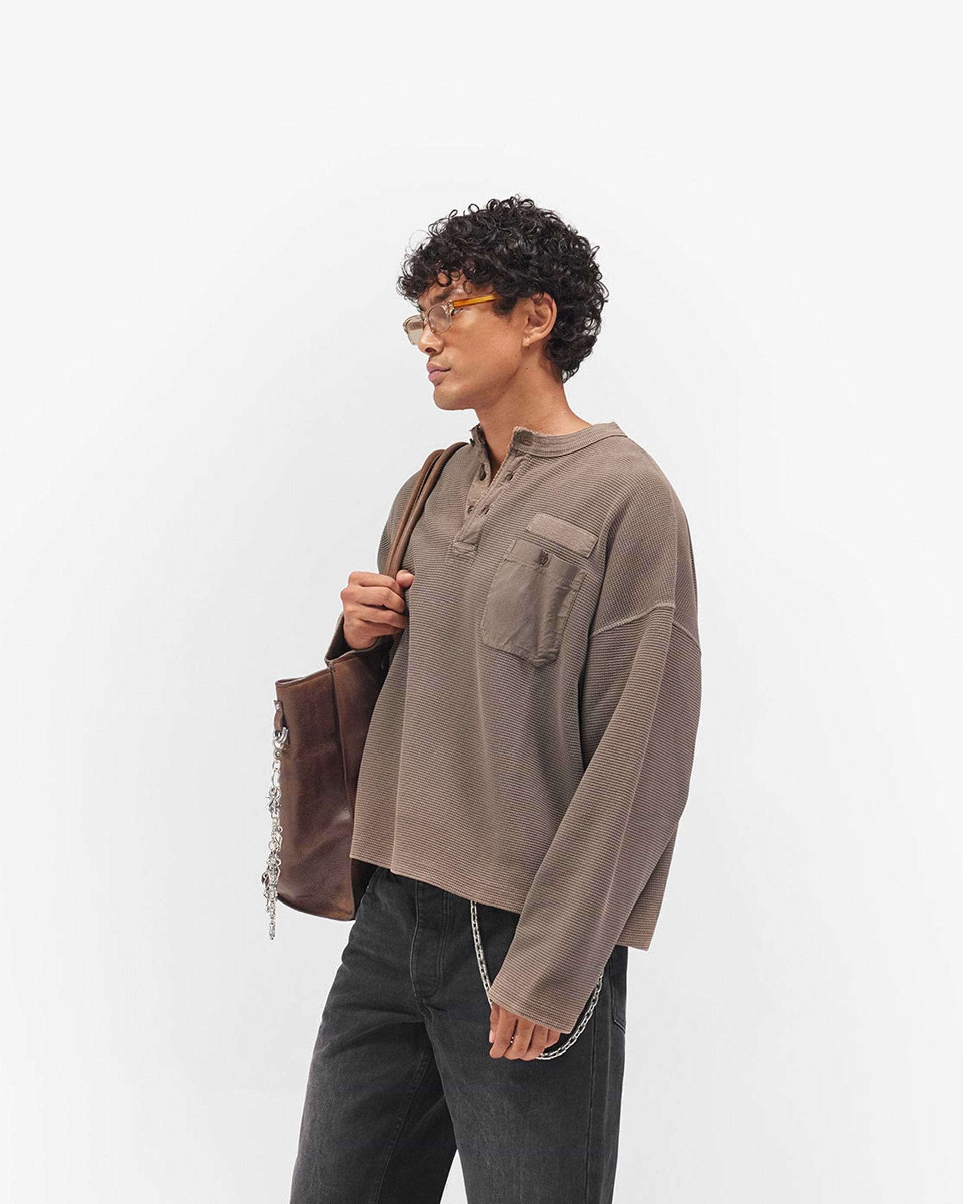 Heavyweight Henley Sweater - Vintage Falcon