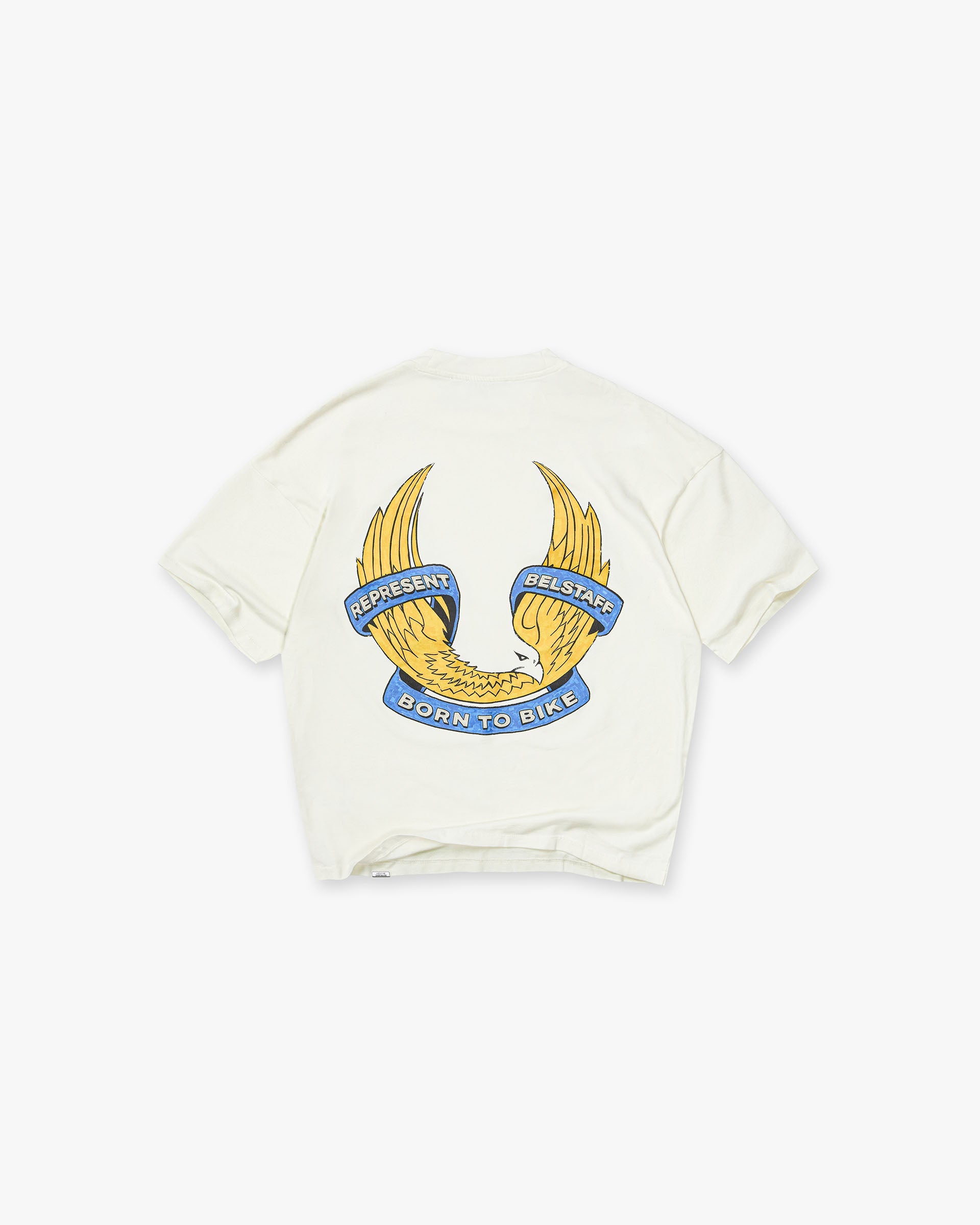 Represent X Belstaff Born To Bike T-Shirt - Flat White