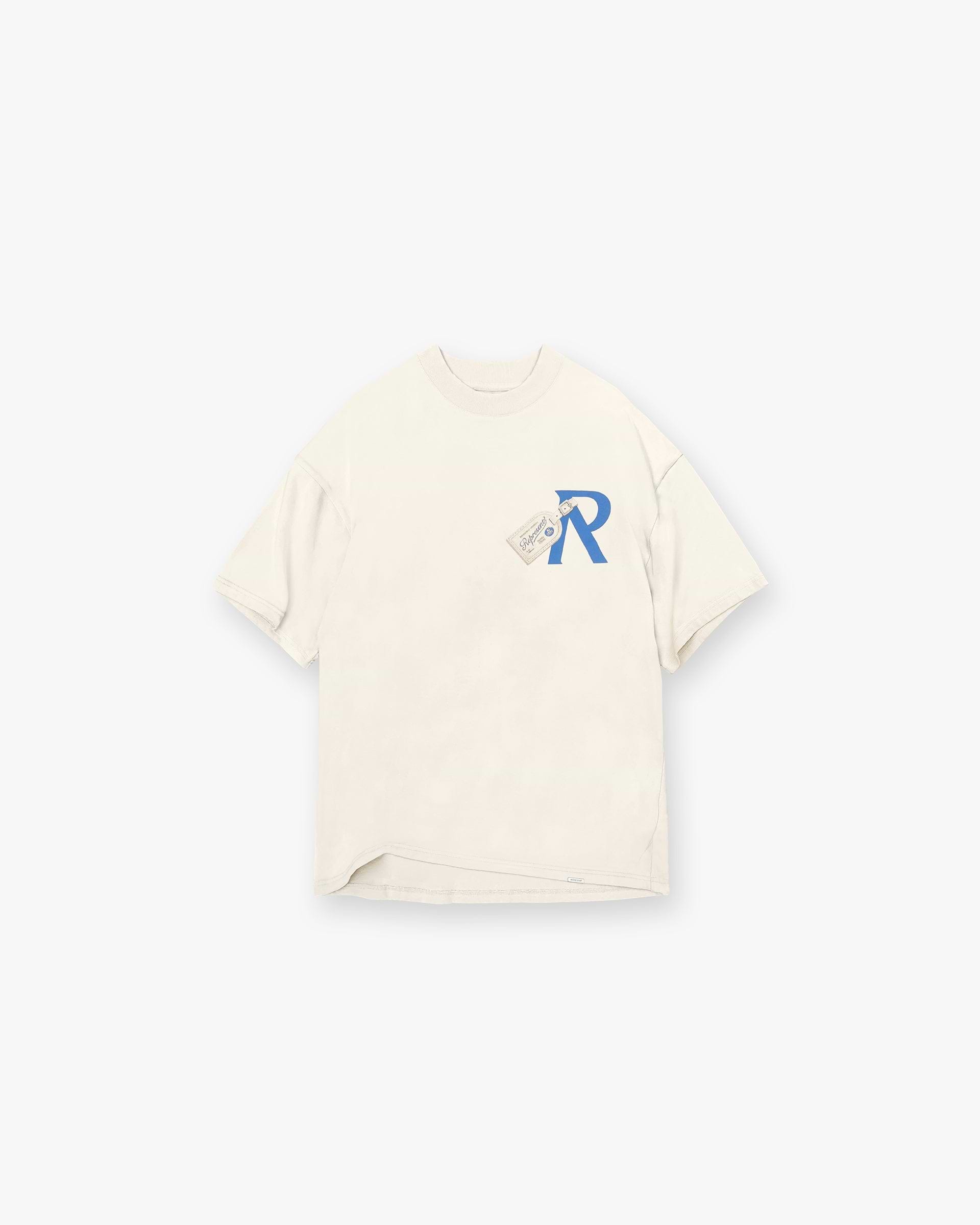 T-Shirt Étiquette de Bagage - Blanc Antique