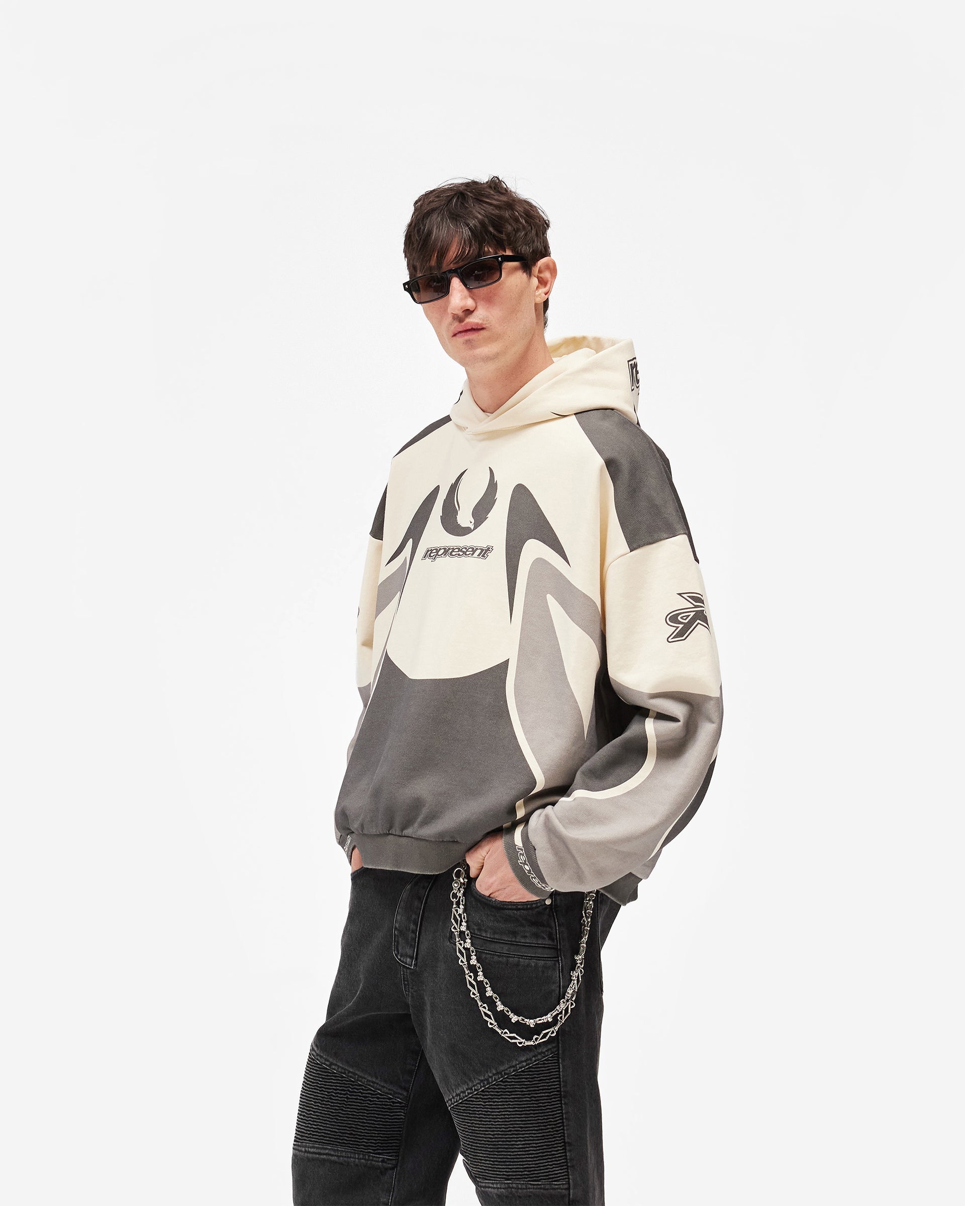 Represent X Belstaff Racing Hoodie - Dark Grey