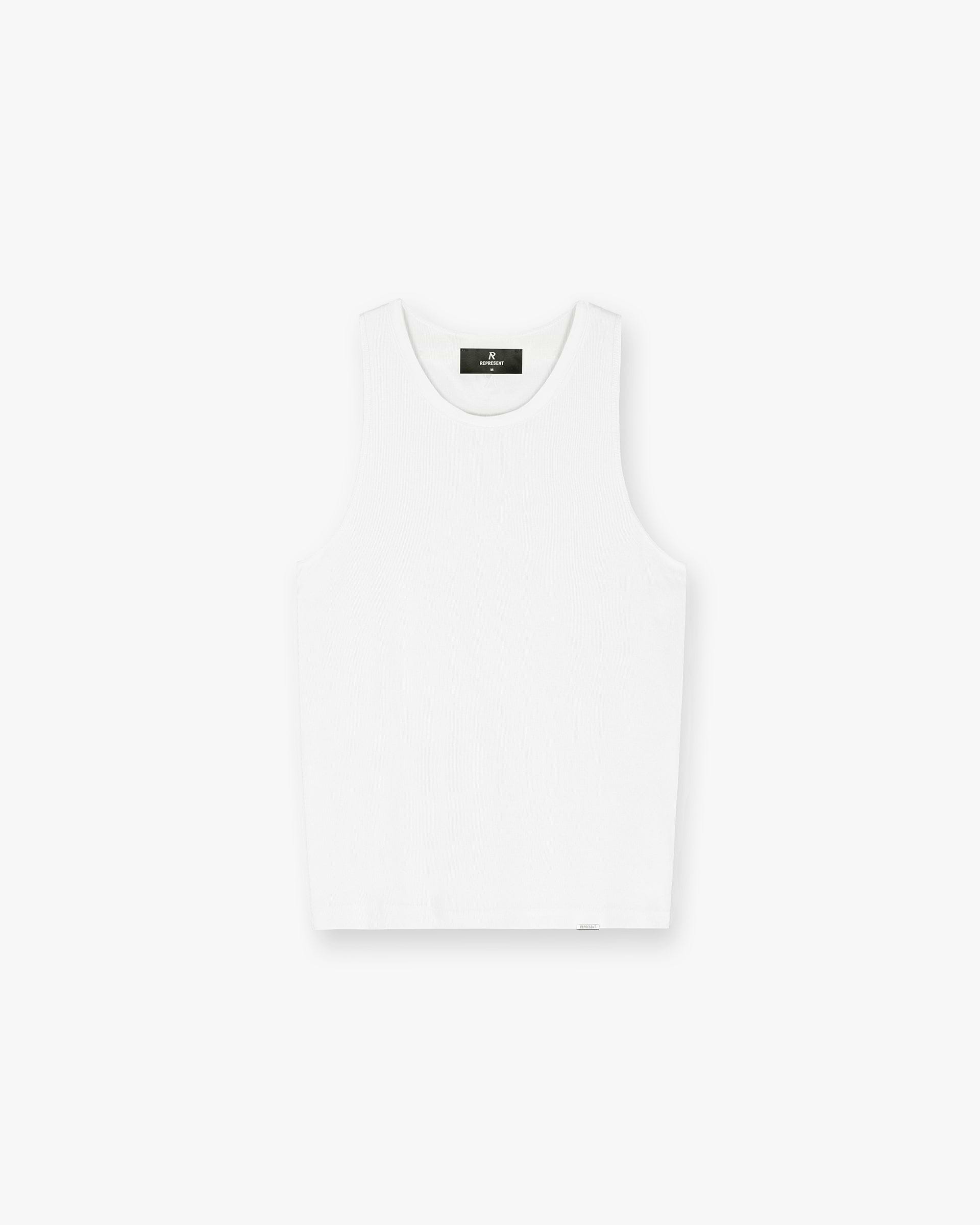 Gilet côtelé initial - Blanc plat