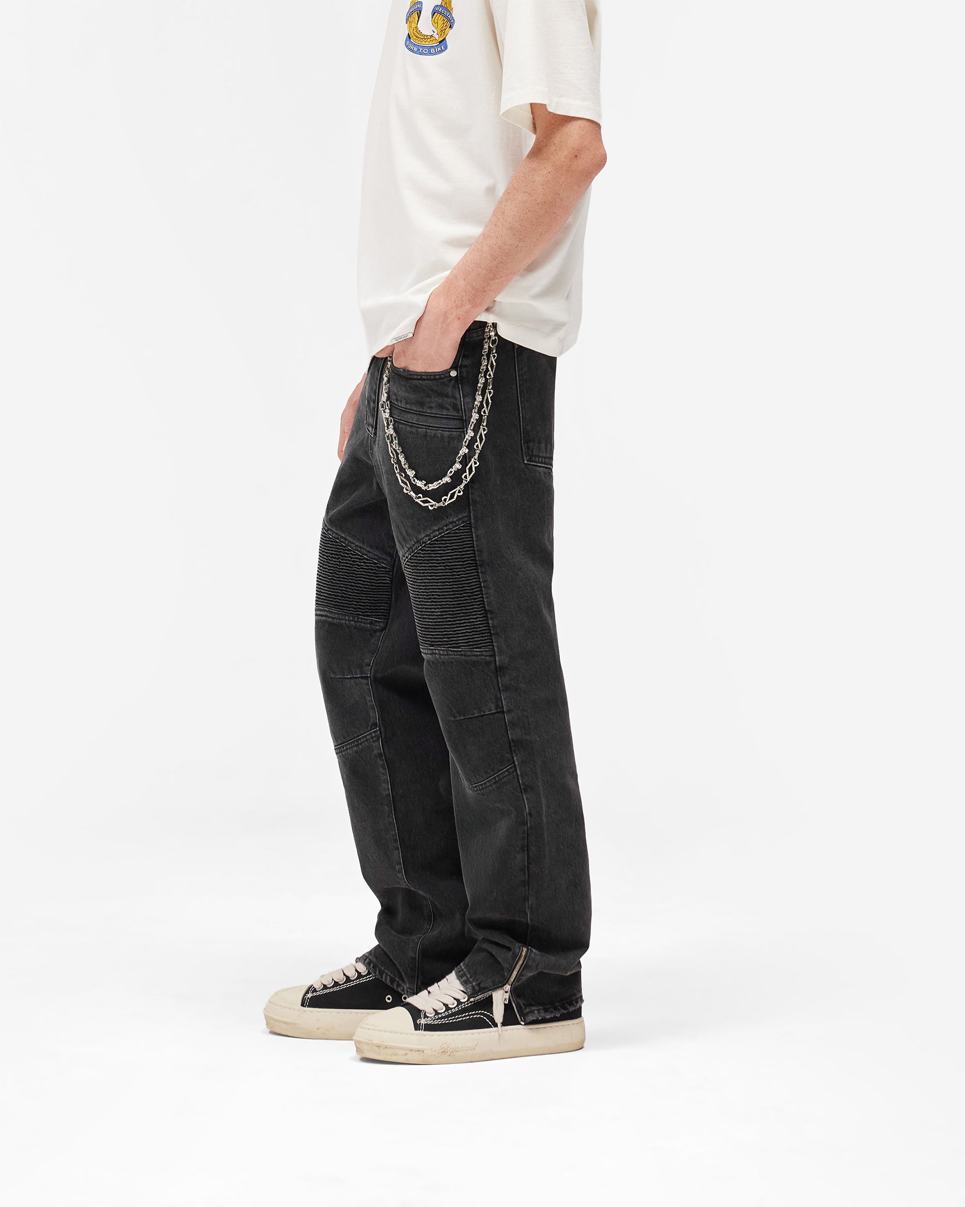 Represent X Belstaff Biker Denim - Vintage Grey