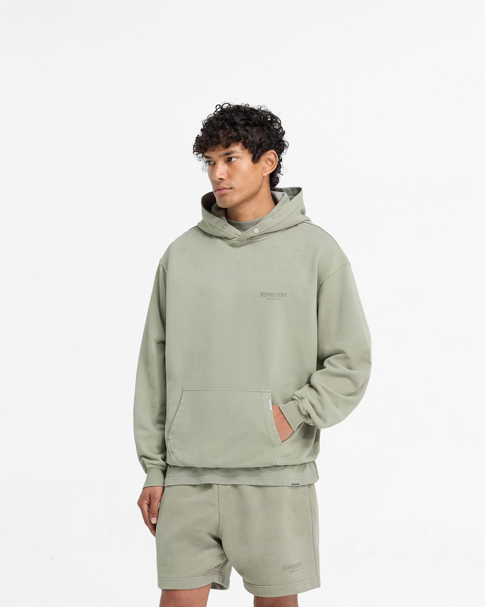 Represent Owners Club Sudadera con Capucha - Verde Pastel
