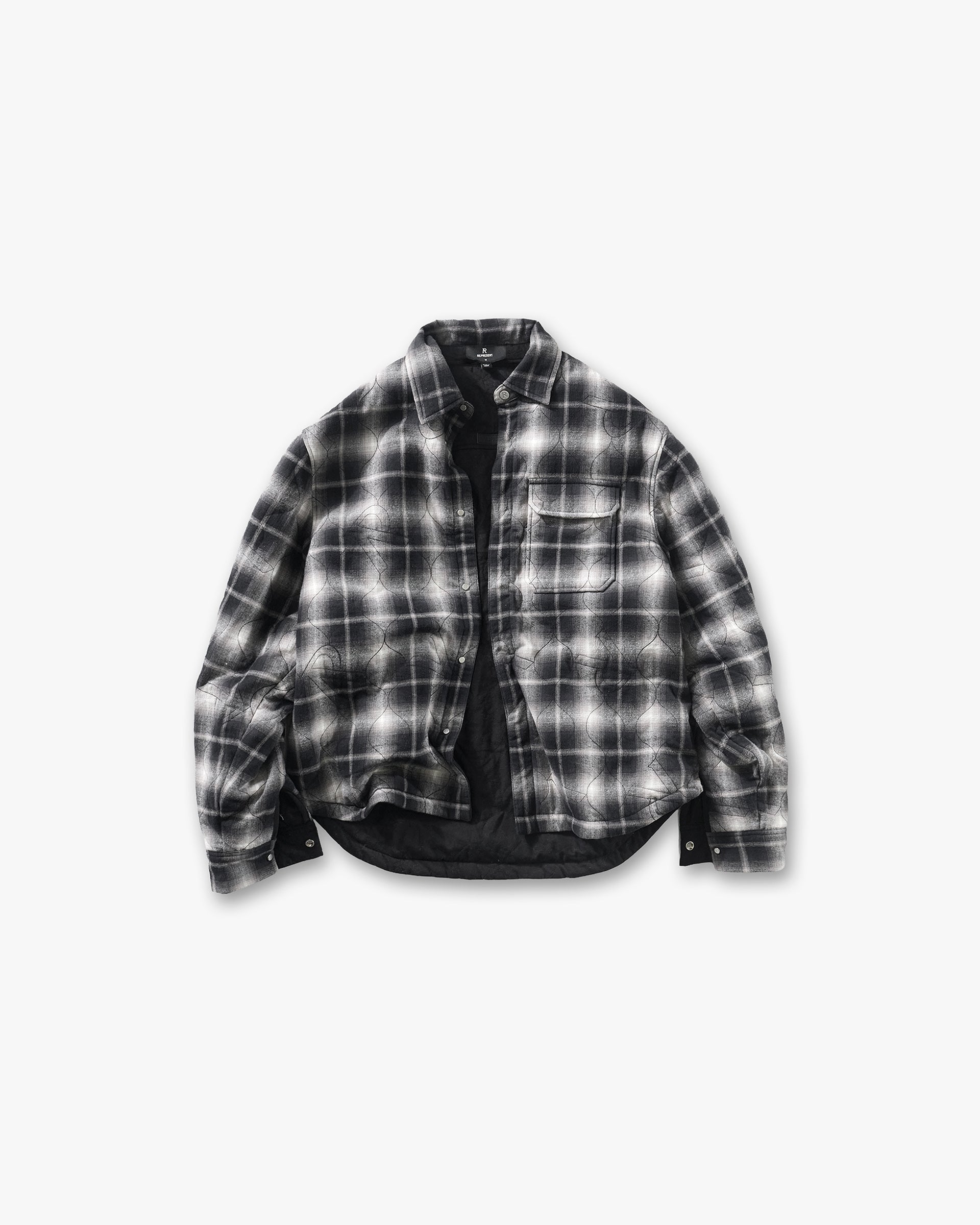 Logo Quilted Shirt - Black