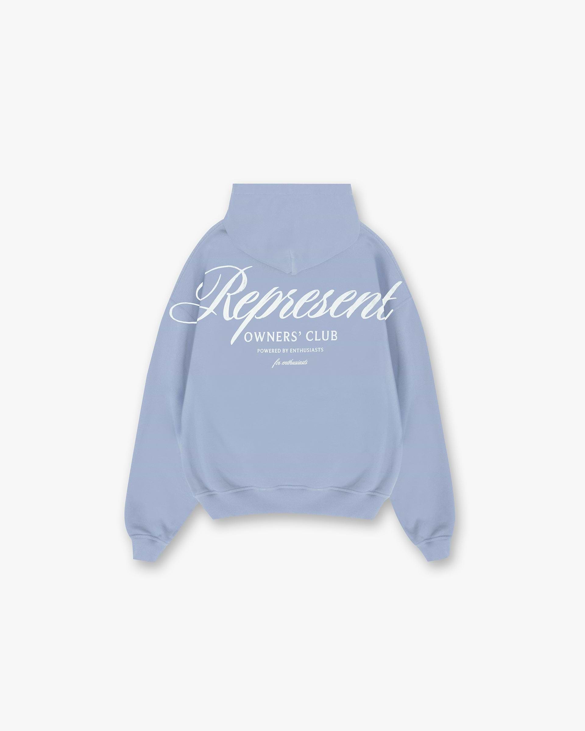 Represent Owners Club Script Hoodie - Bleu Poussiéreux