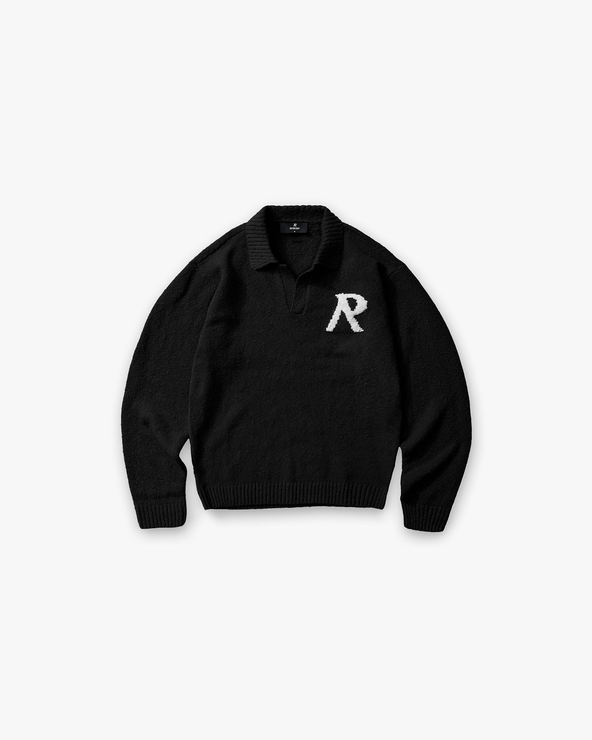 Knitted_Boucle_Polo_-_Jet_Black_01.jpg