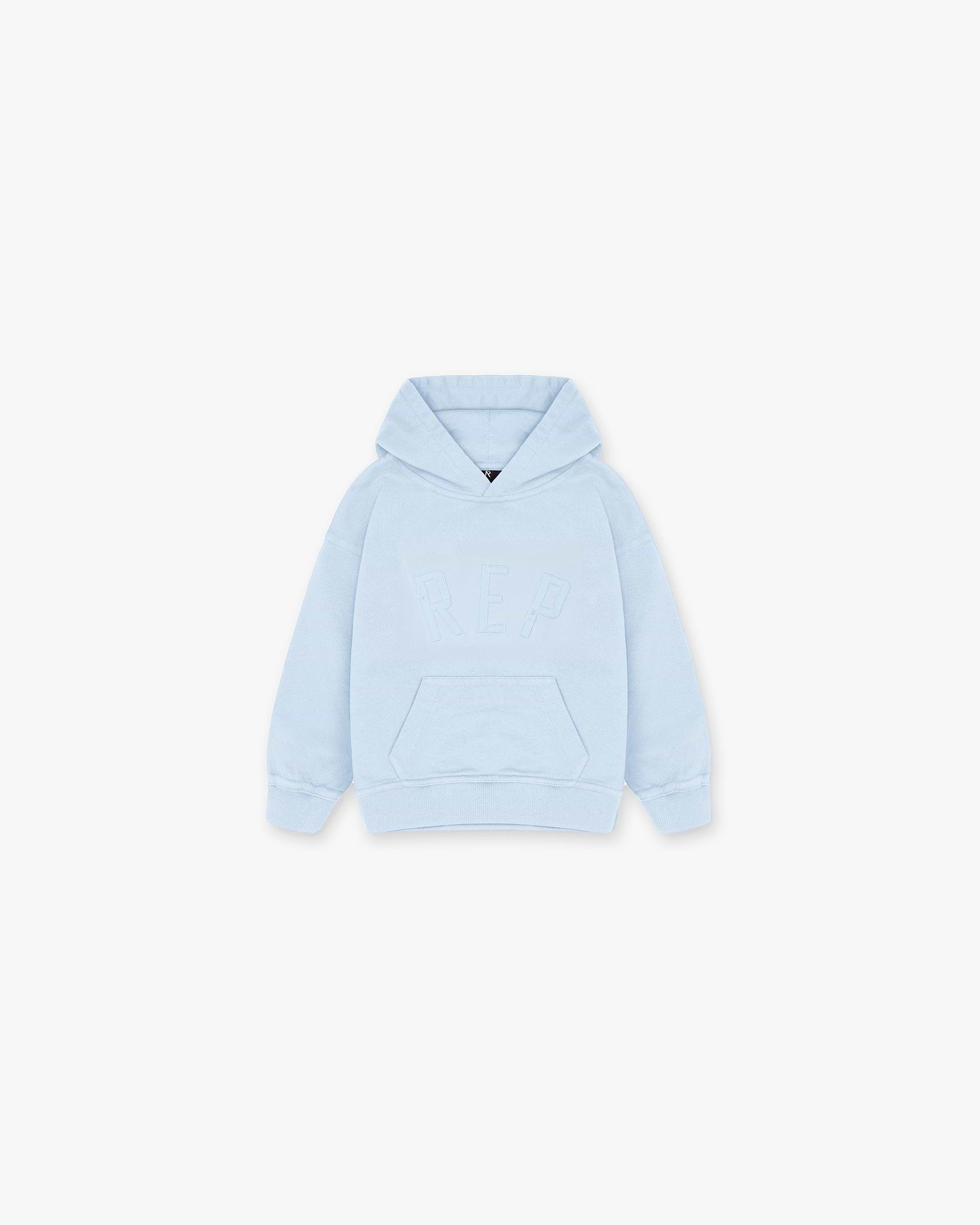 Mini Rep Applique Hoodie - Azul Polvo