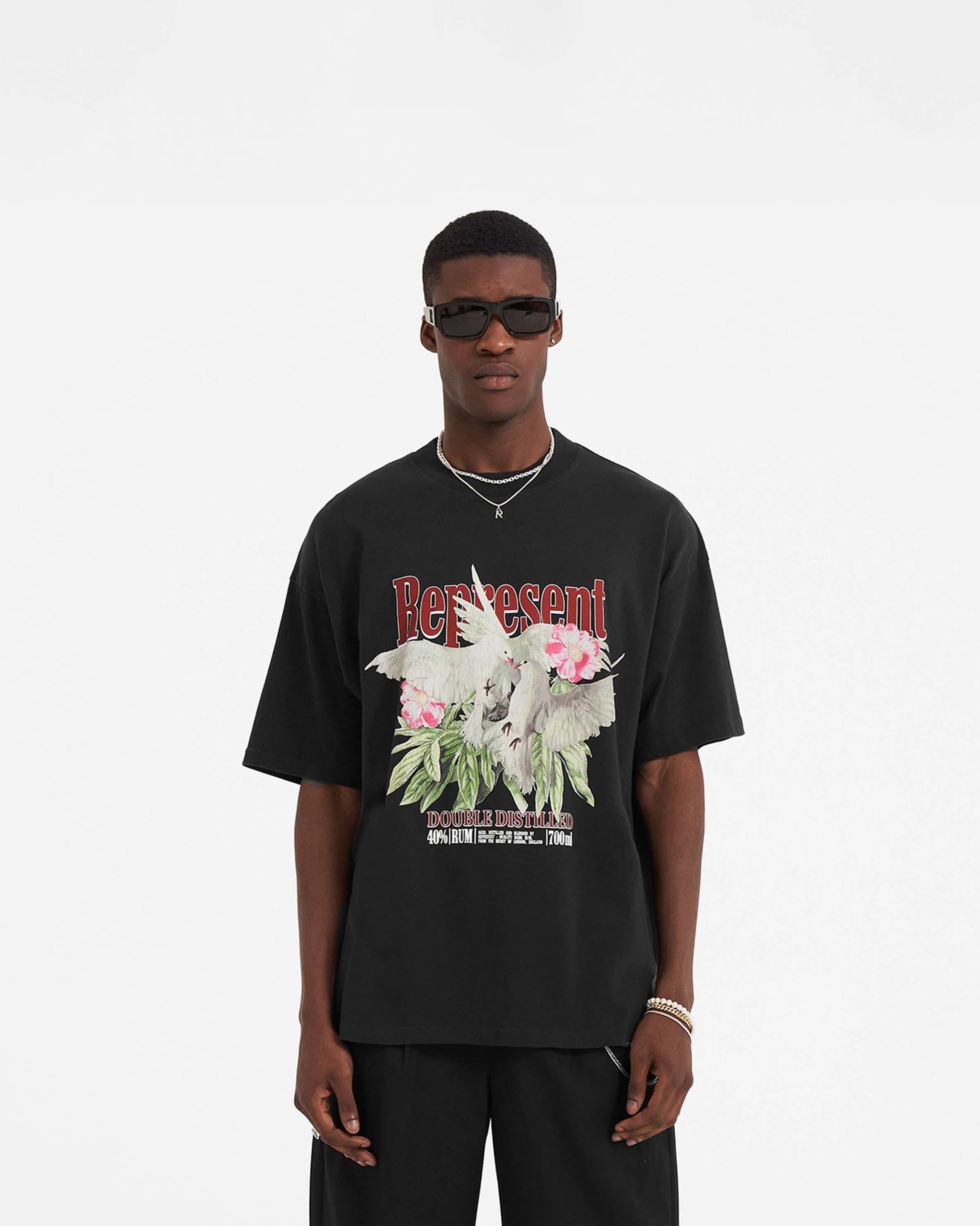 Double Distilled T-Shirt | Off Black T-Shirts SS23 | Represent Clo