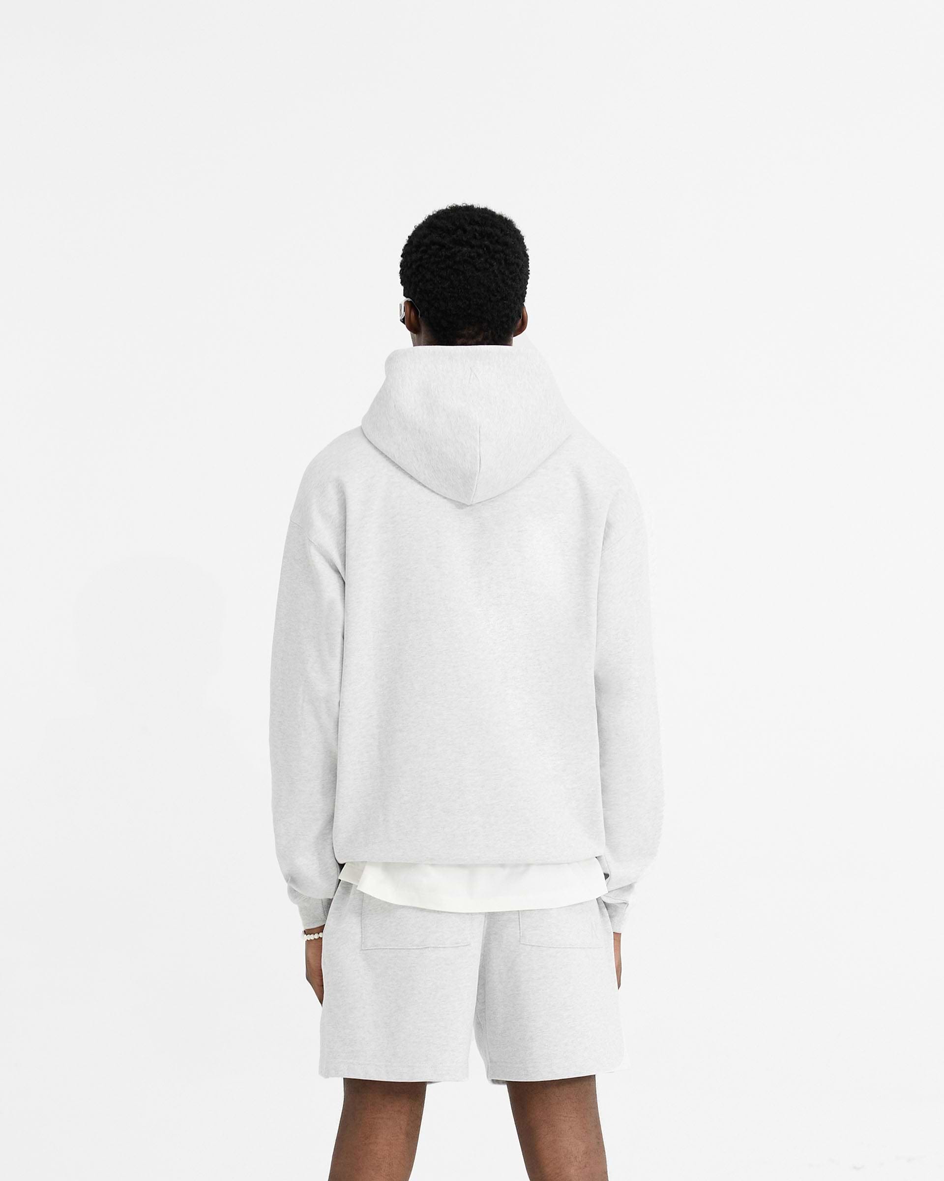 Initial Oversized Hoodie - Gris Jaspeado Hielo