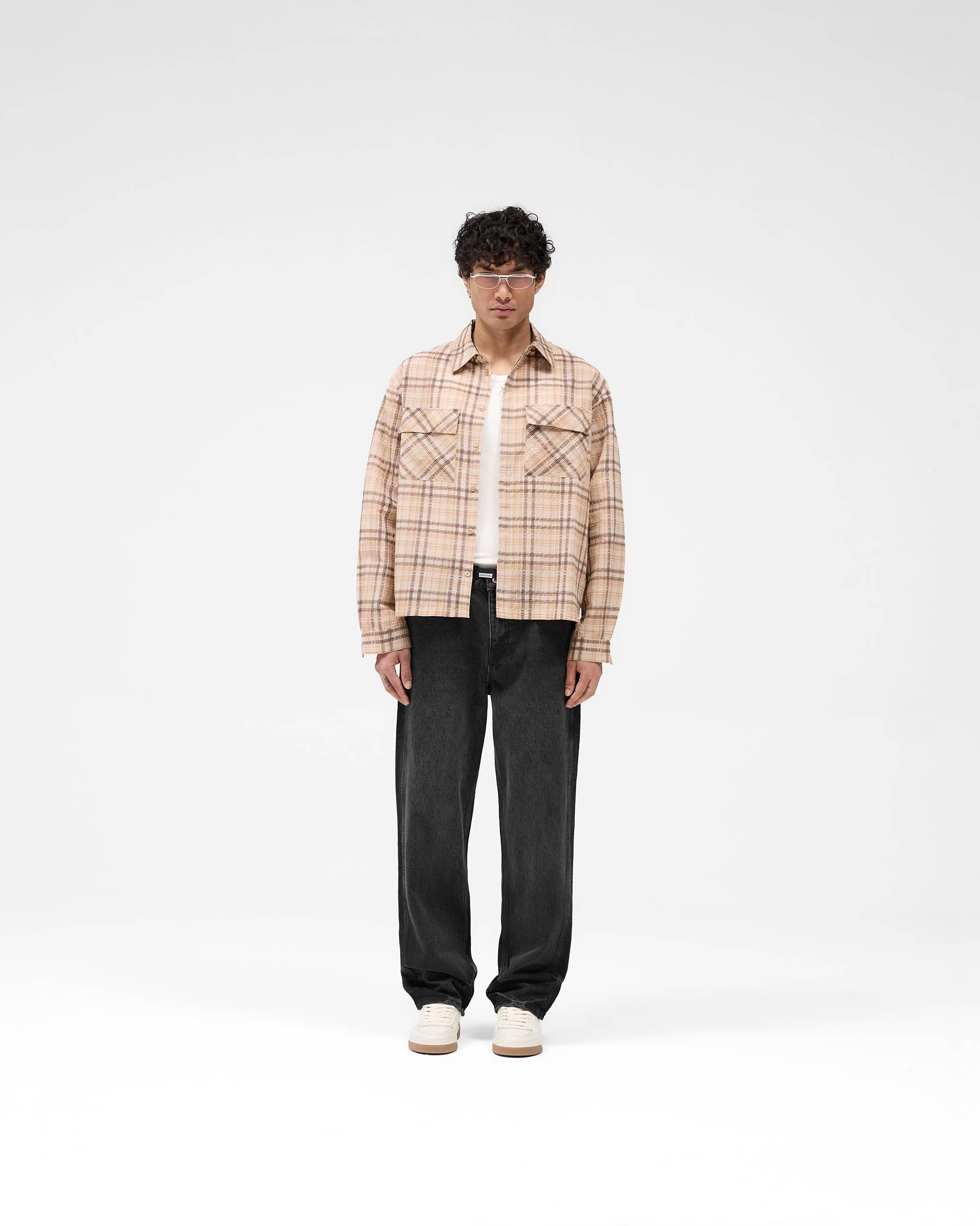 Sheer Flannel Shirt - Cuadros Marrón