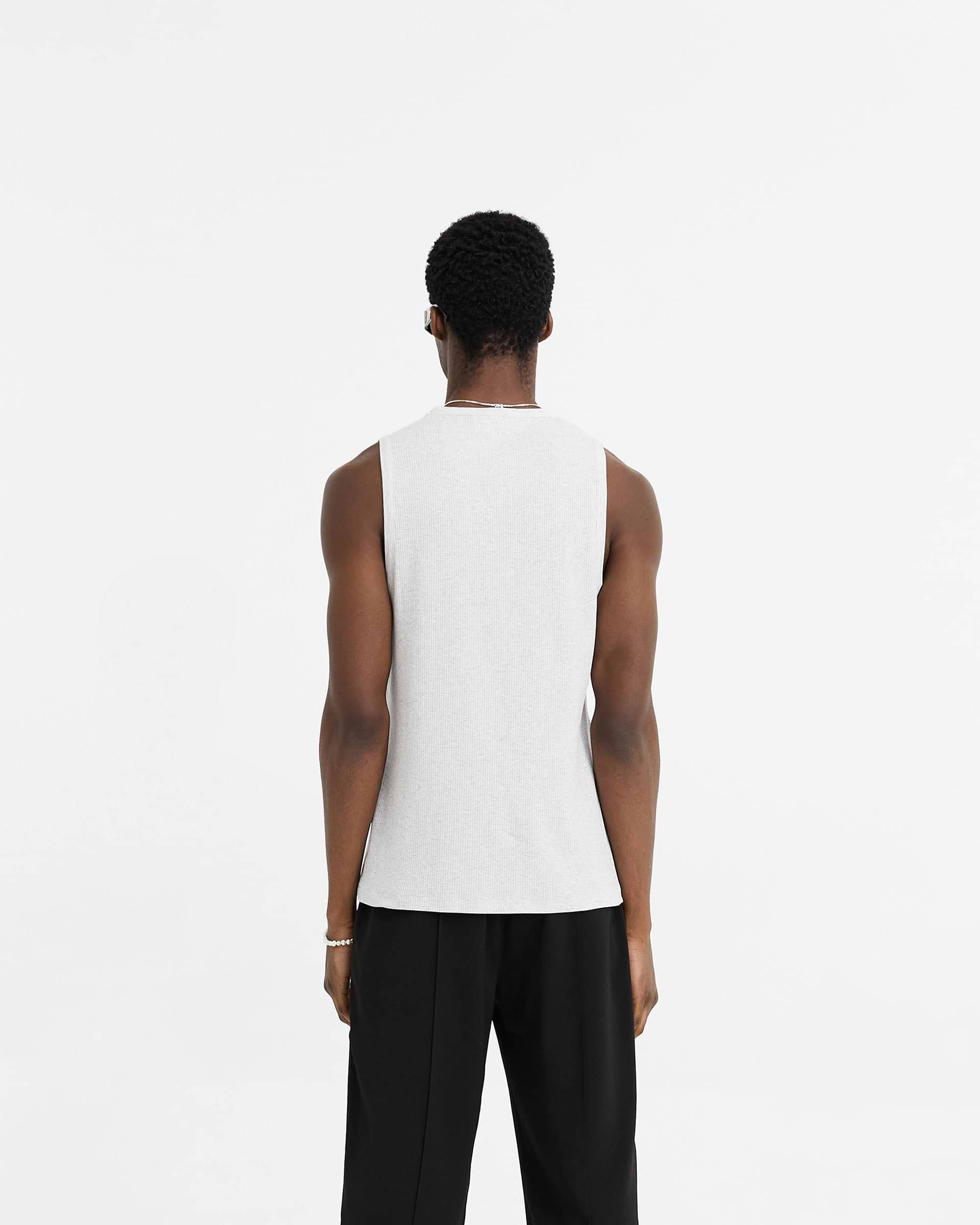 Initial Rib Vest - Gris Hielo Jaspeado