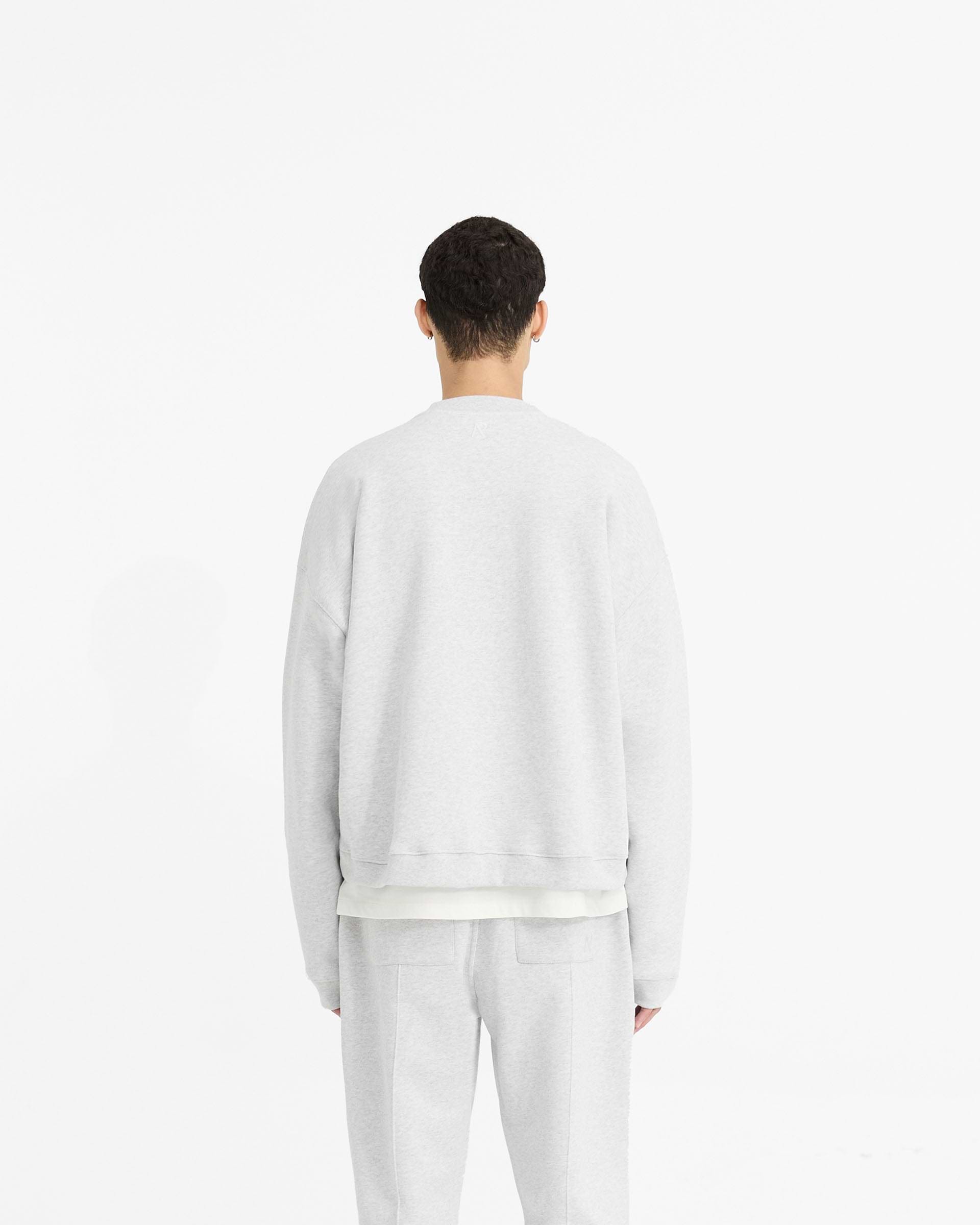 Pull Boxy Initial - Gris Glace Chiné
