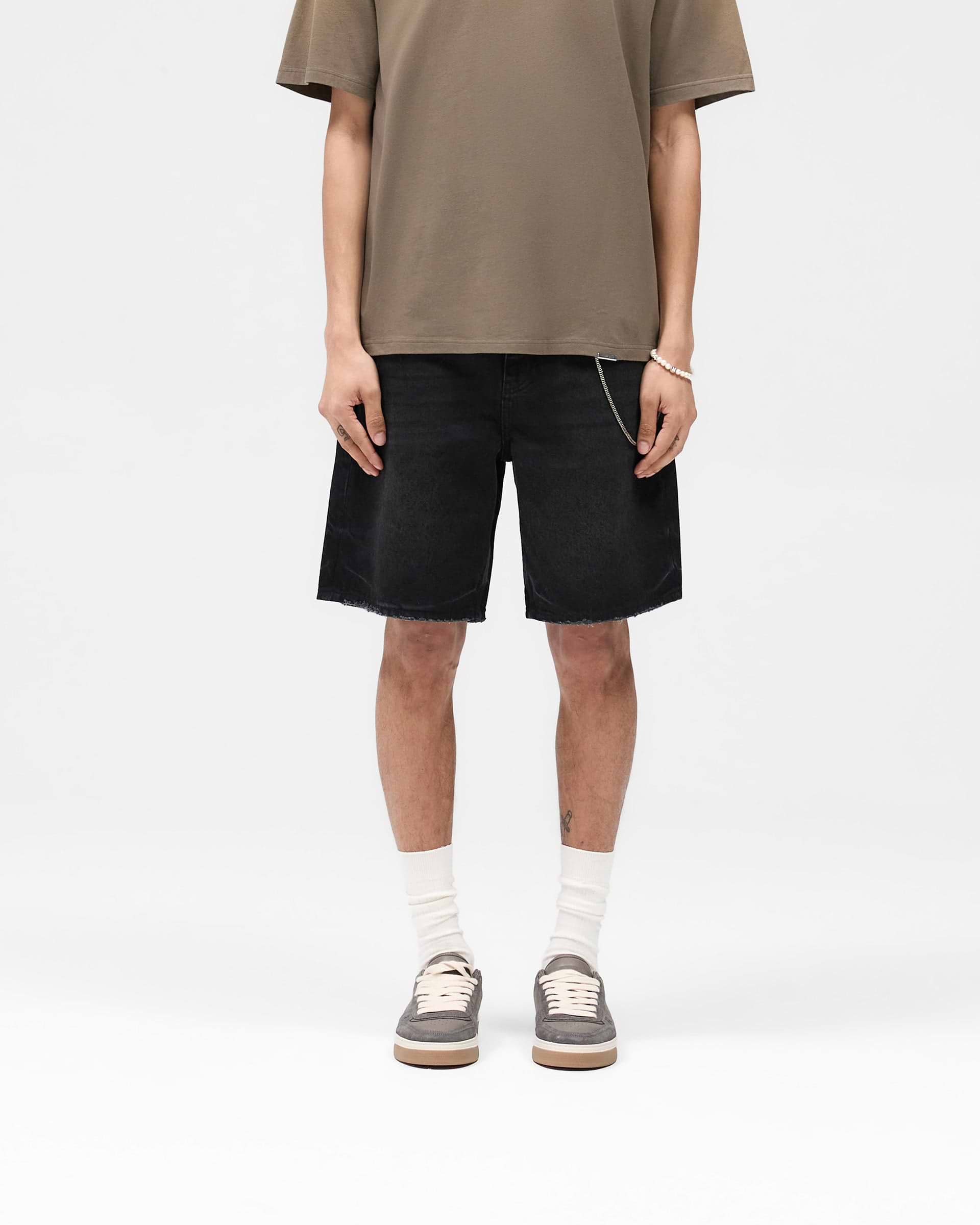 R10T Tailored Denim Shorts – Schwarz