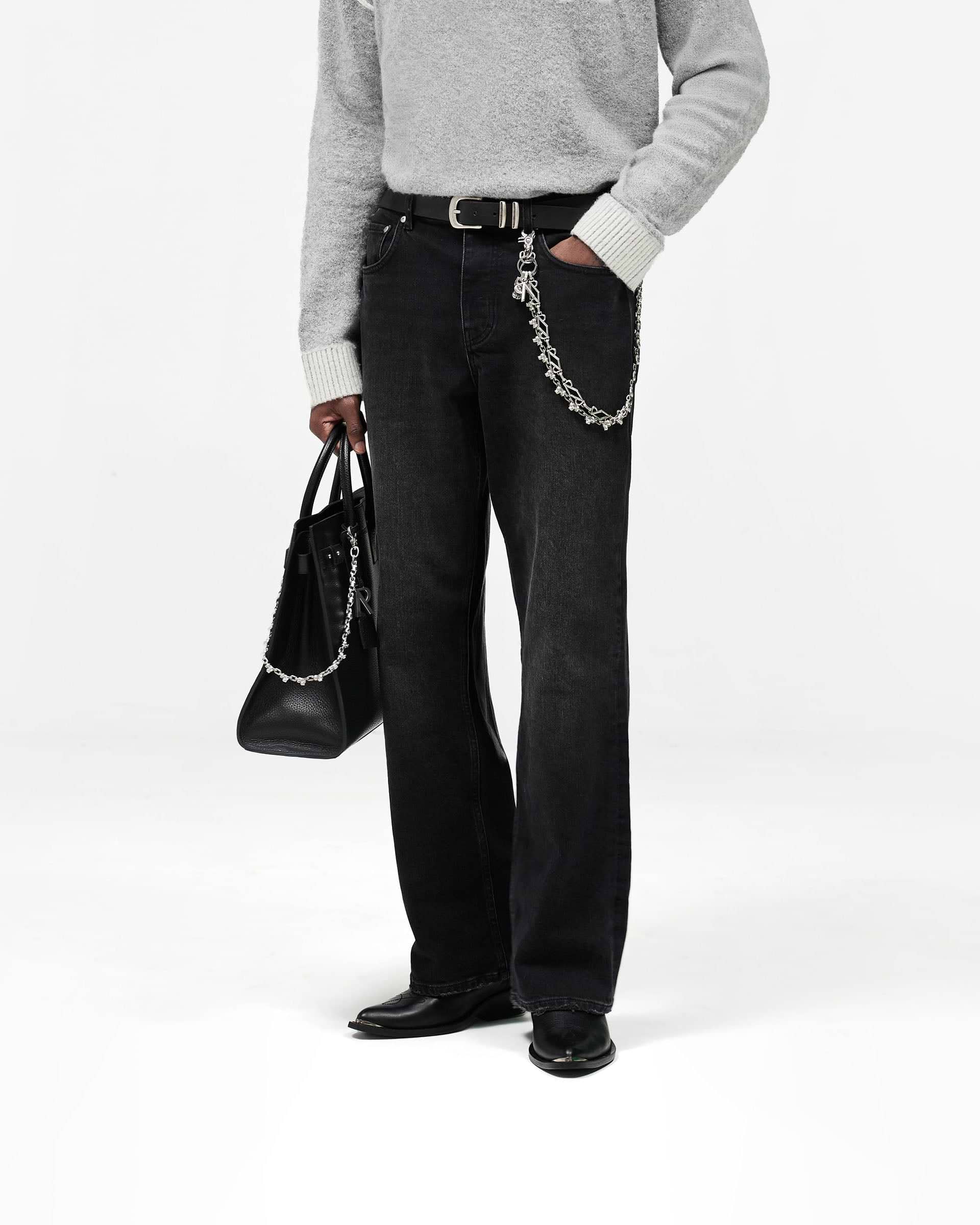 Kick Flare Denim - Aged Black