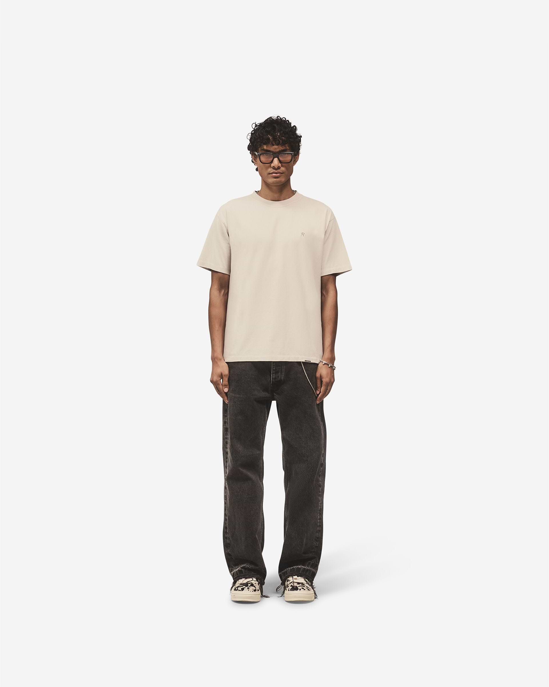 Metal Initial R T-Shirt - Concrete