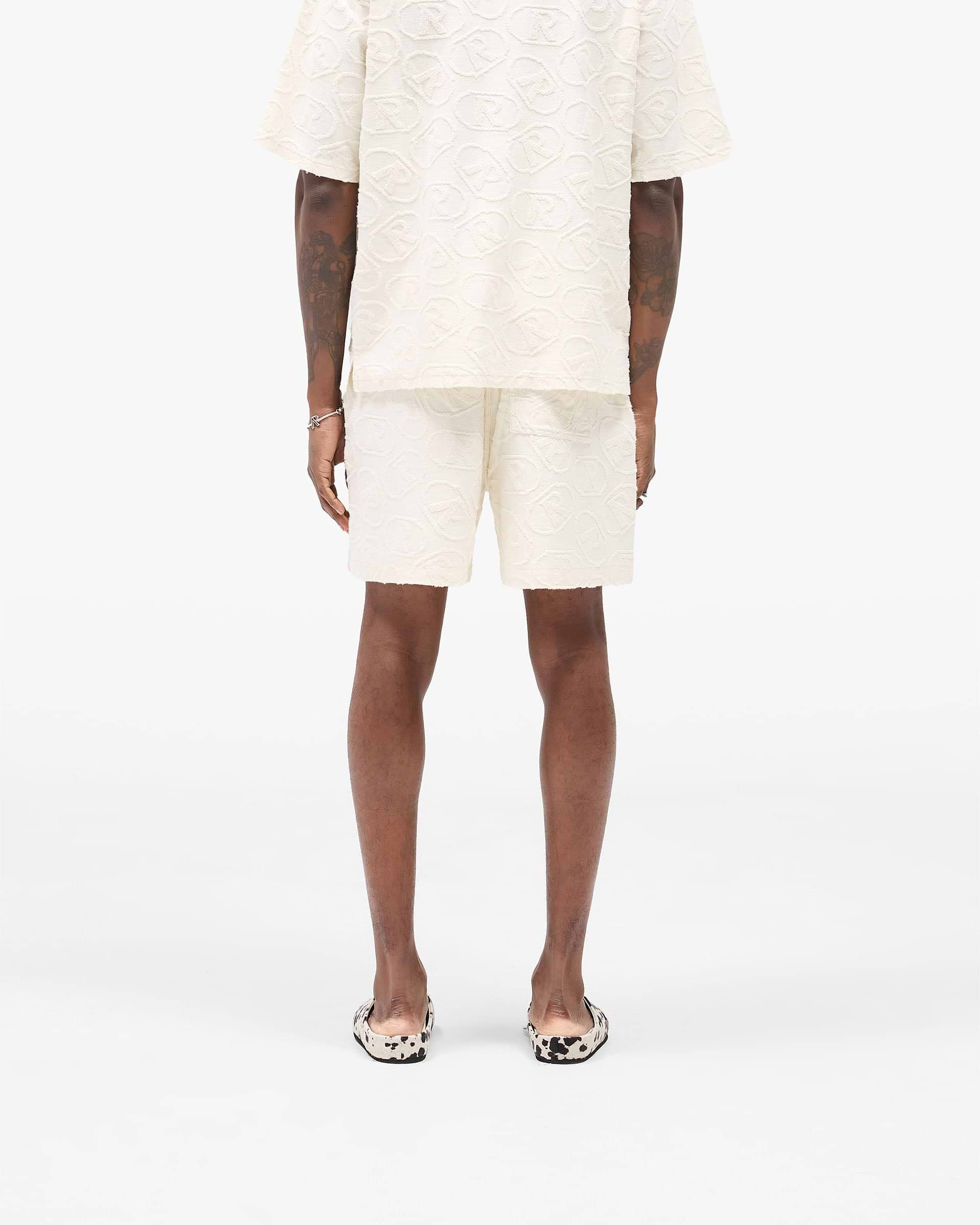 Aop Towel Short - Gealtertes Weiß