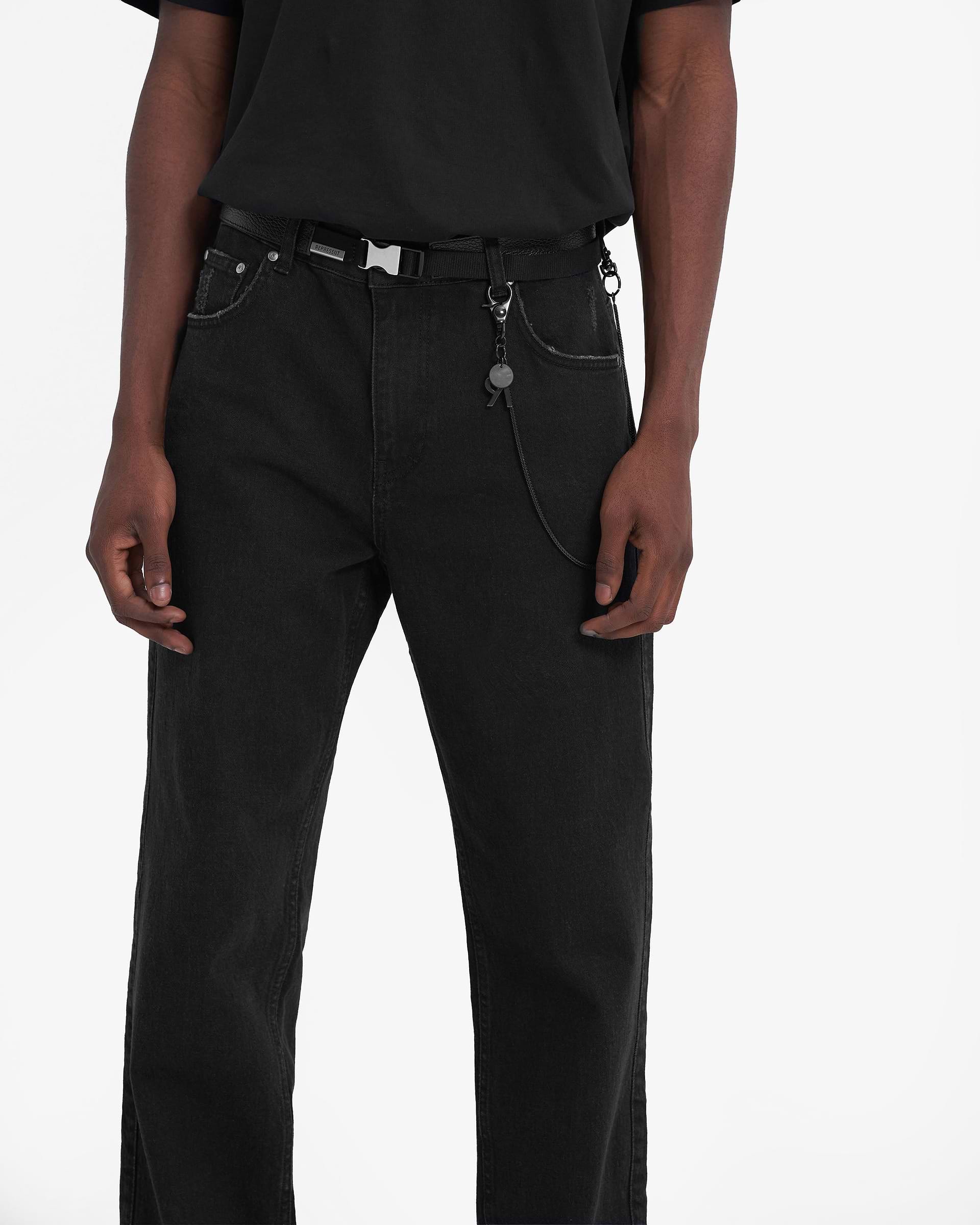 R2 Straight Leg Denim - Schwarz