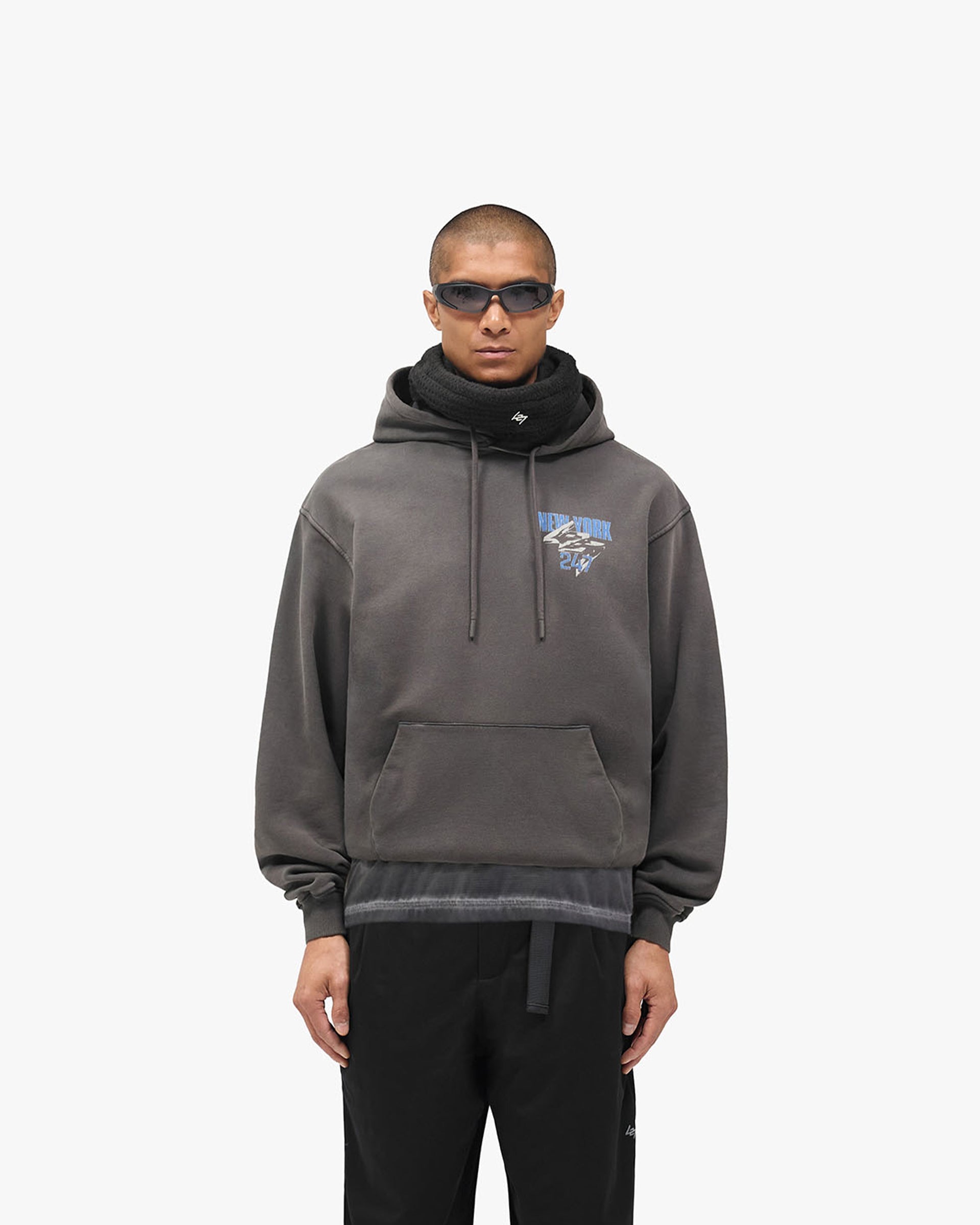 247 New York Hoodie - Washed Grey