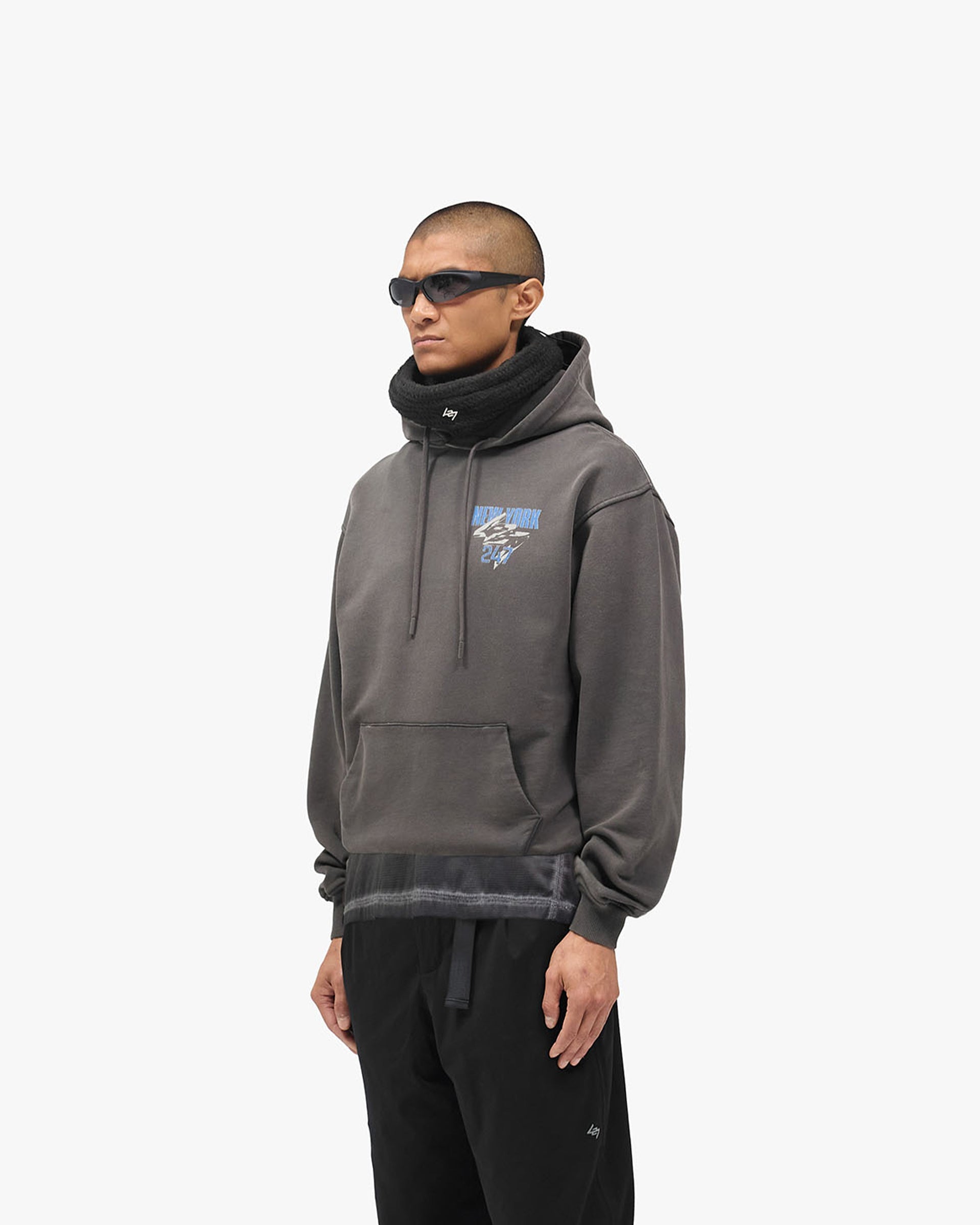 247 New York Hoodie - Washed Grey