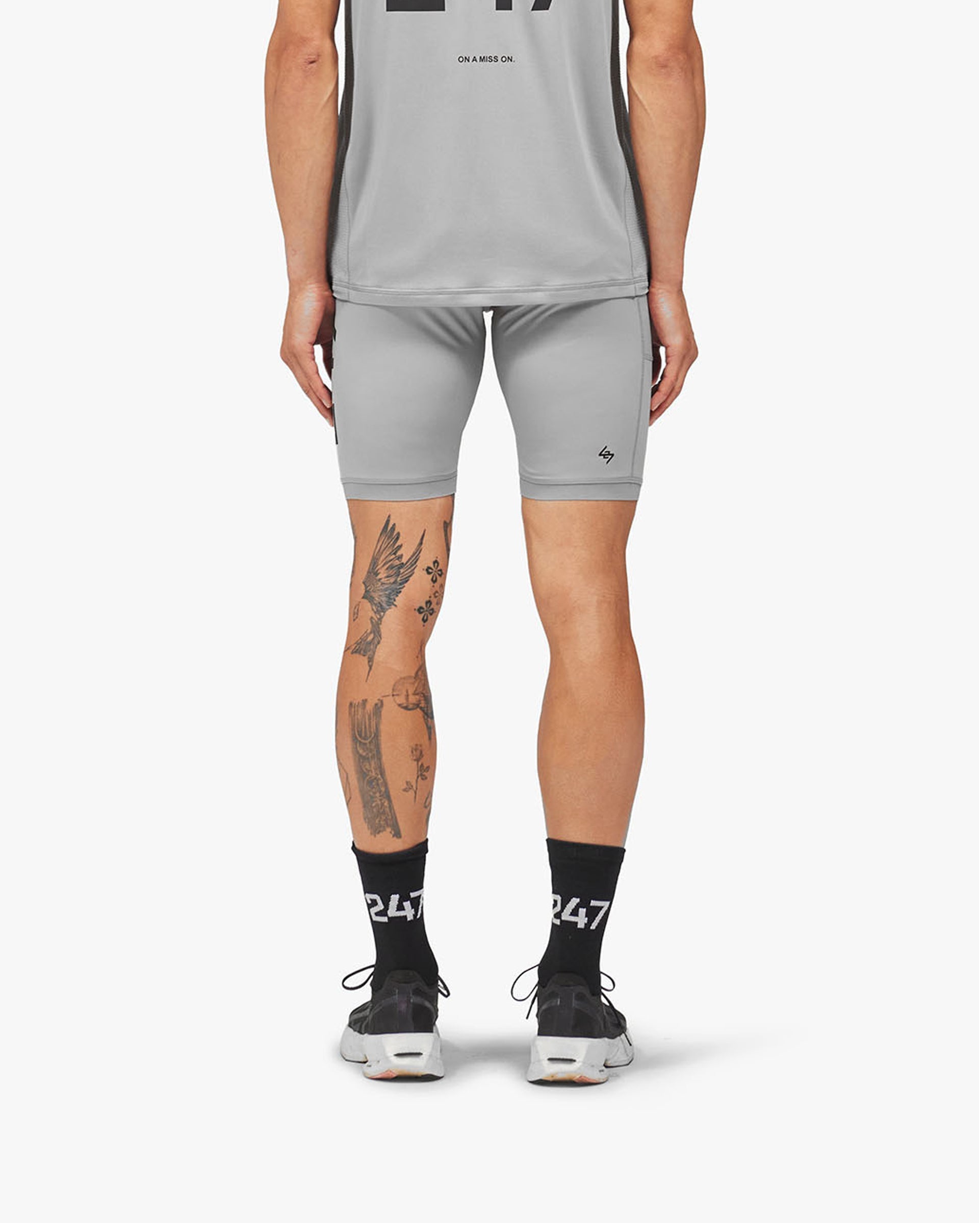 247 Numbers Cargo Half Tight - Ash Grey