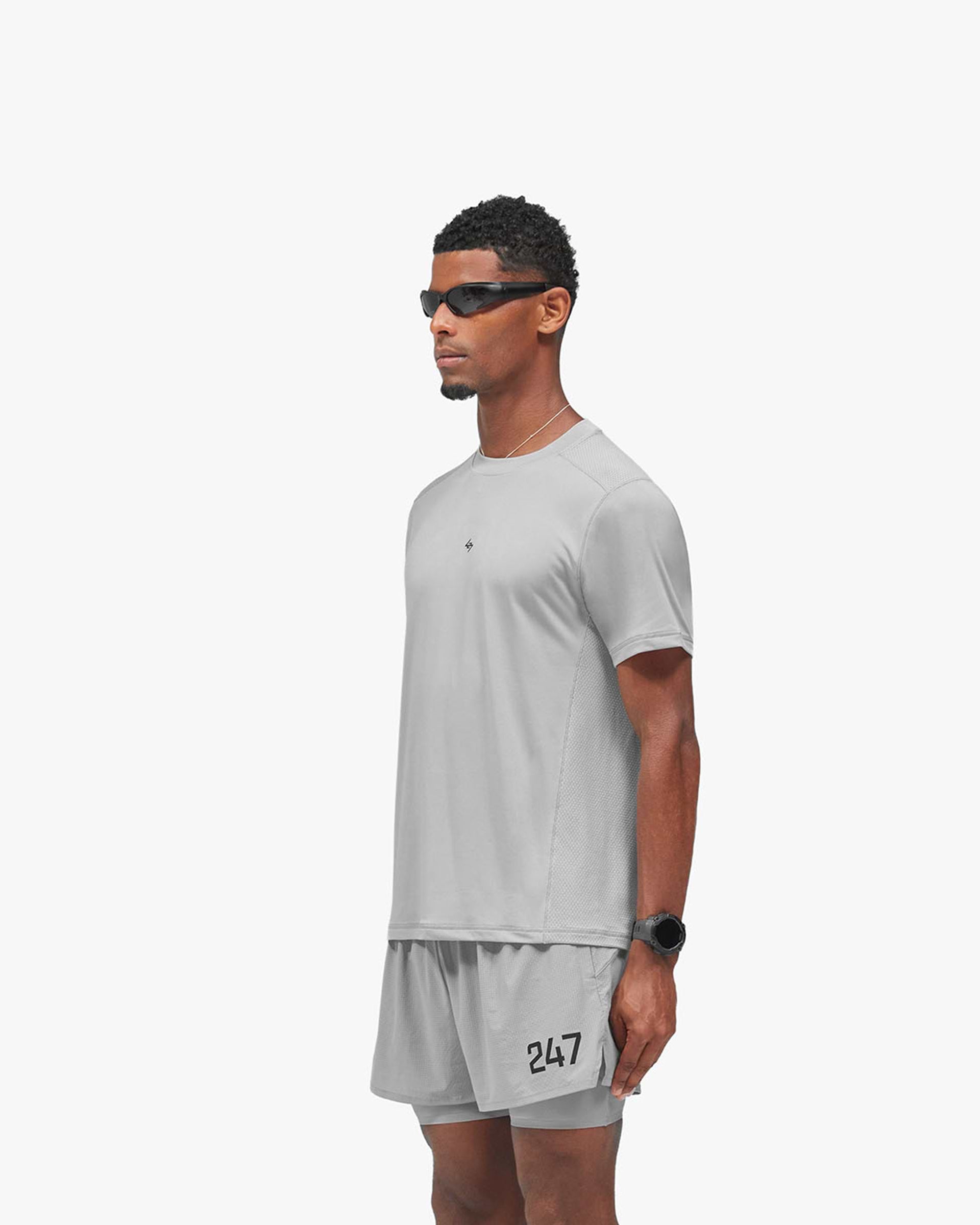 247 Numbers T-Shirt - Ash Grey
