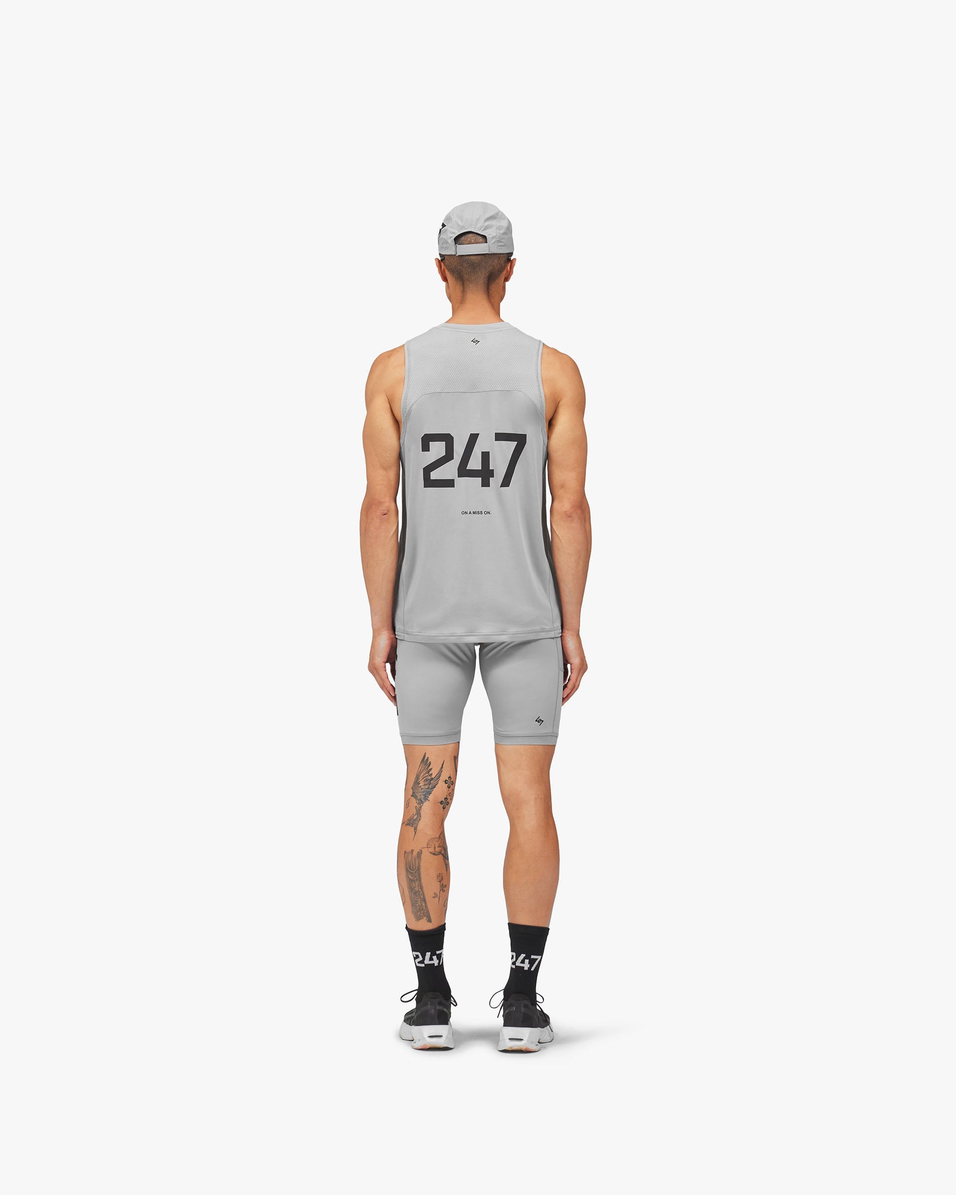 247 Numbers Vest - Ash Grey