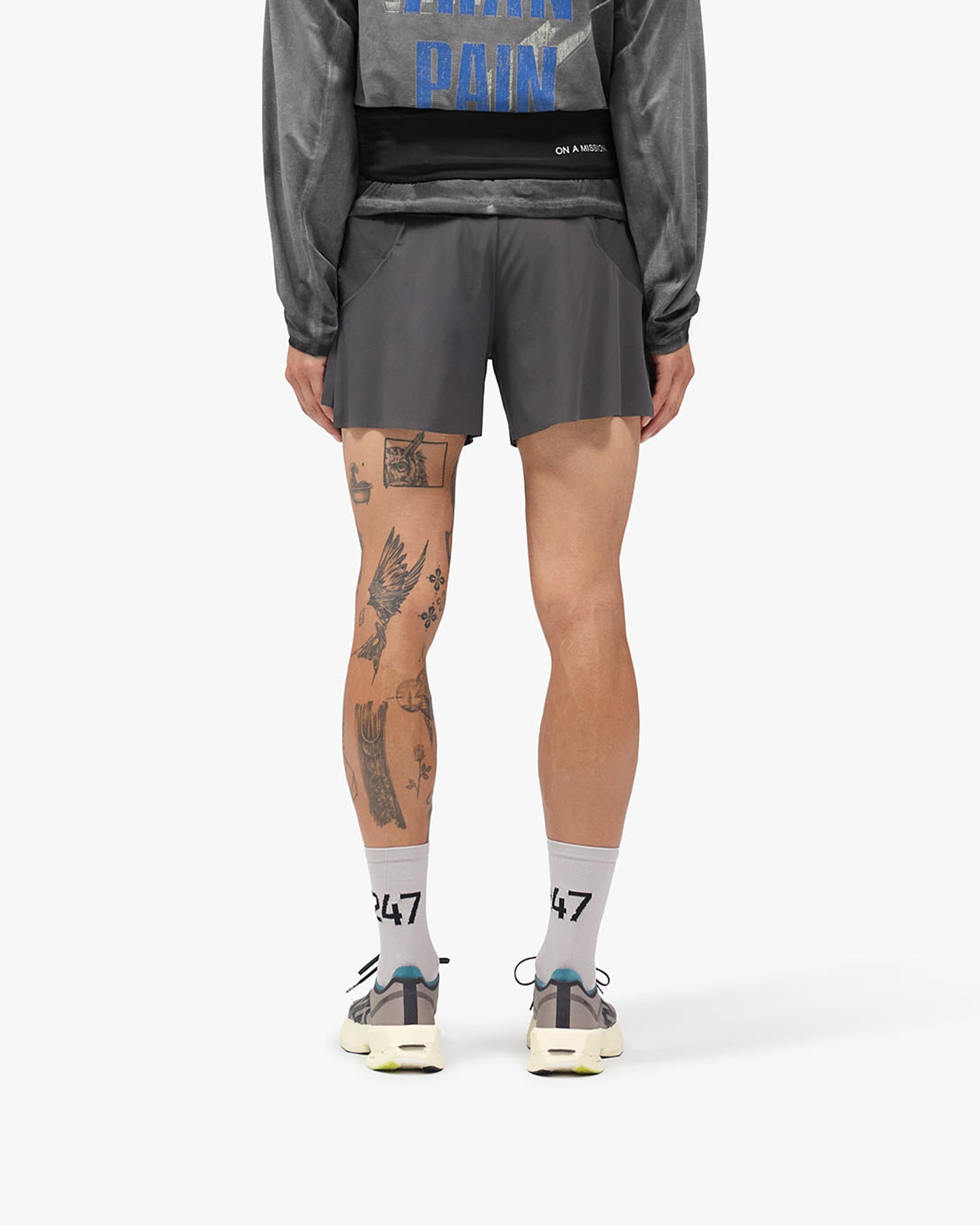247 Race Short - Washed Grey