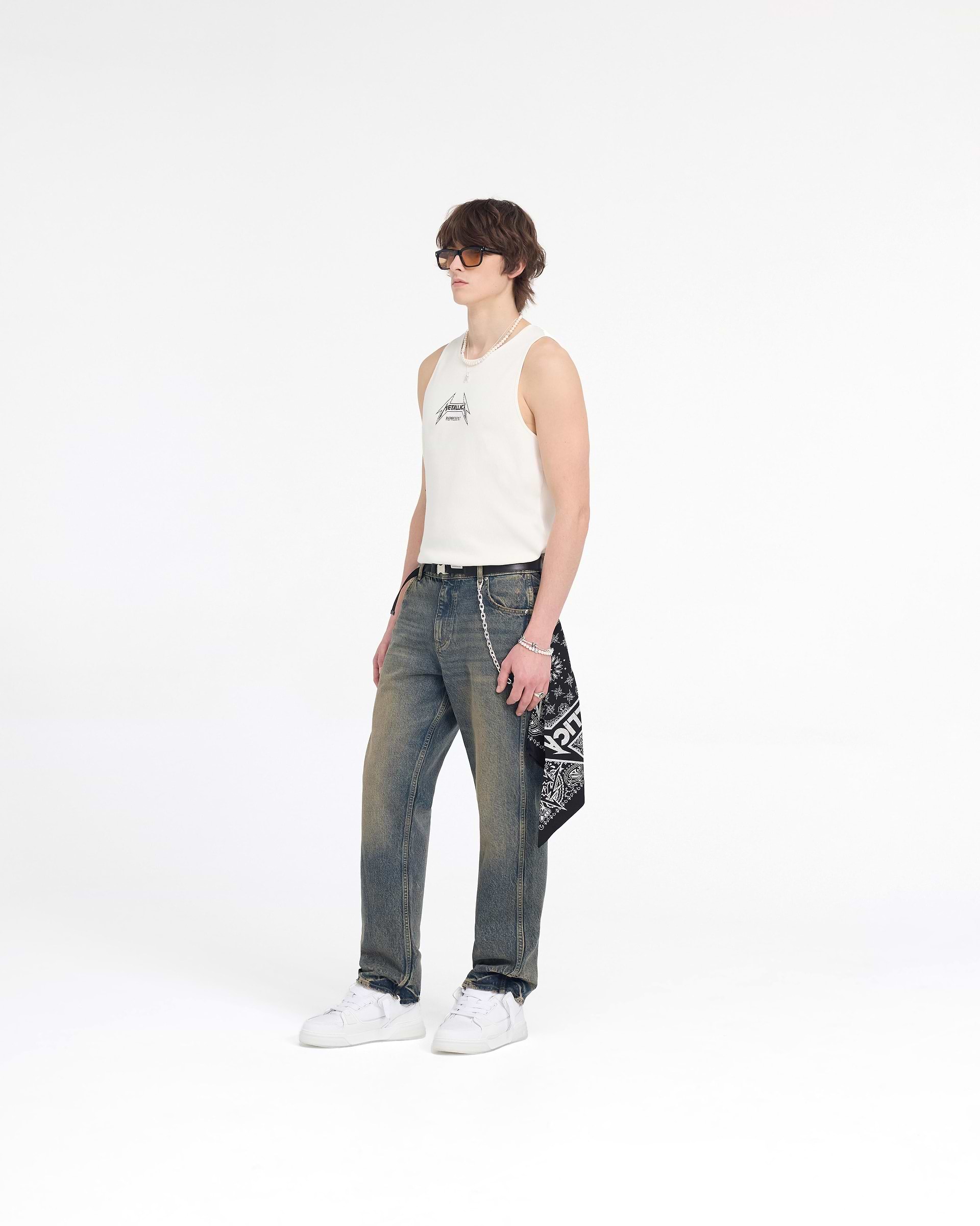Represent X Metallica Local Crew Vest - Blanco Plano