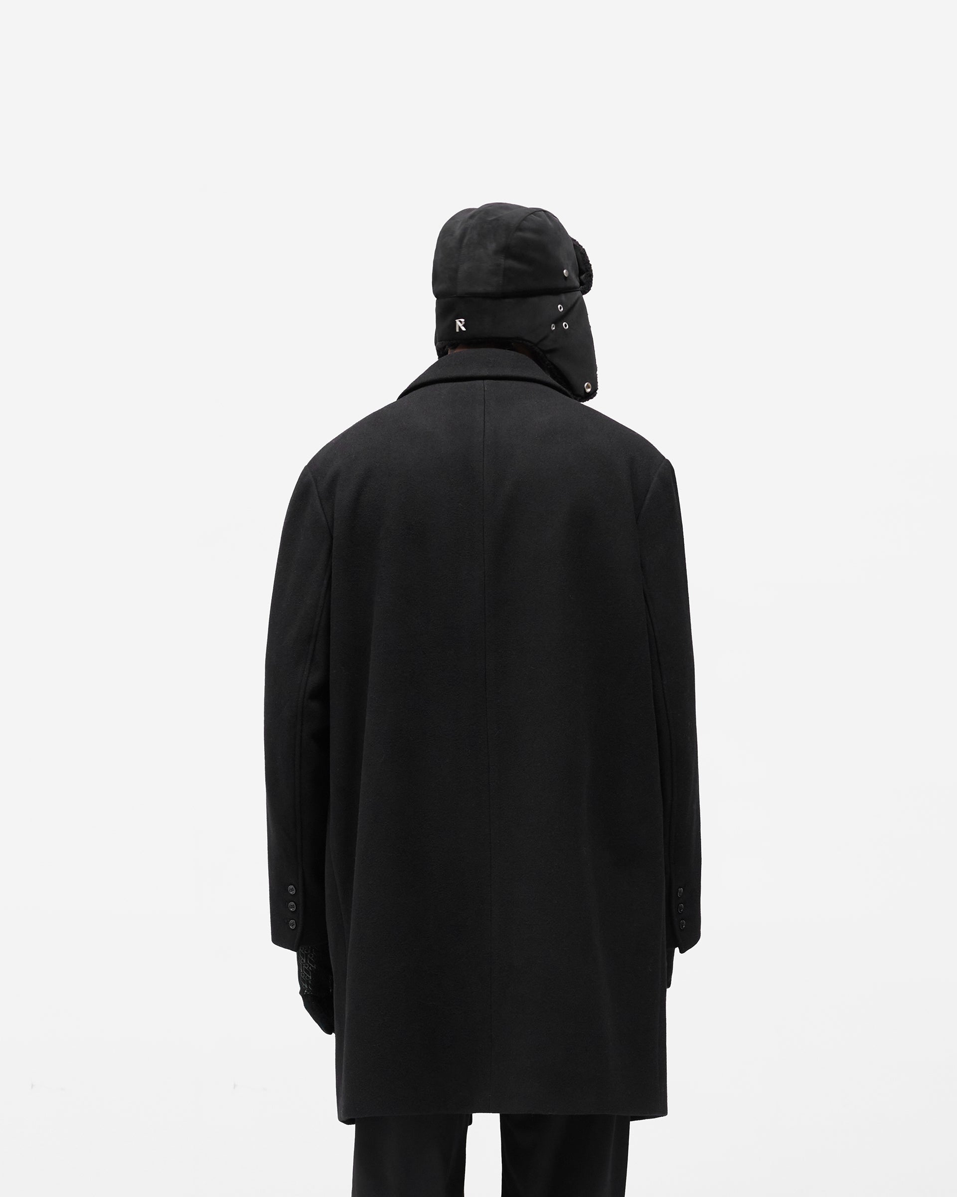 Relaxed Overcoat - Jet Black