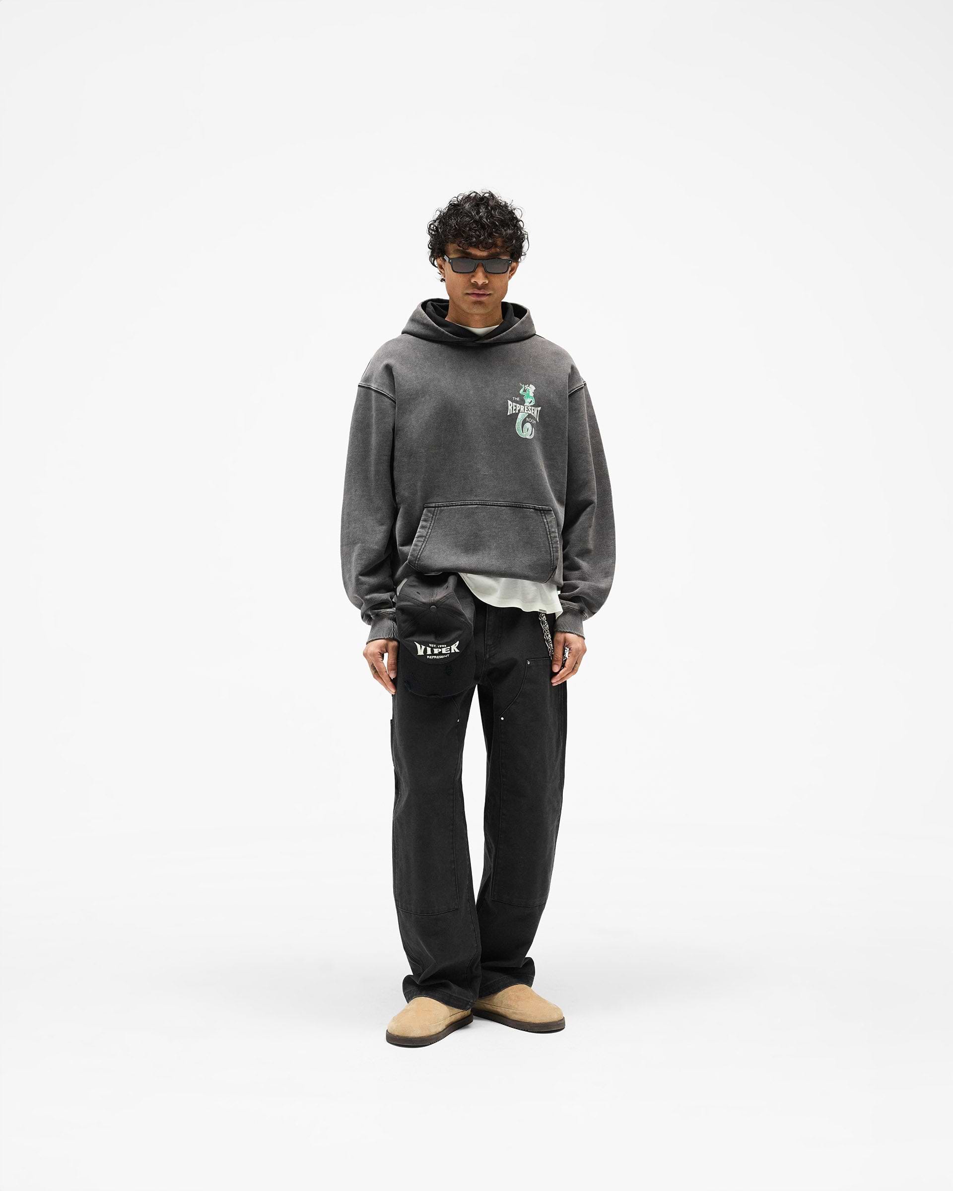 Represent x The Viper Room Dice Hoodie - Vintage Grey