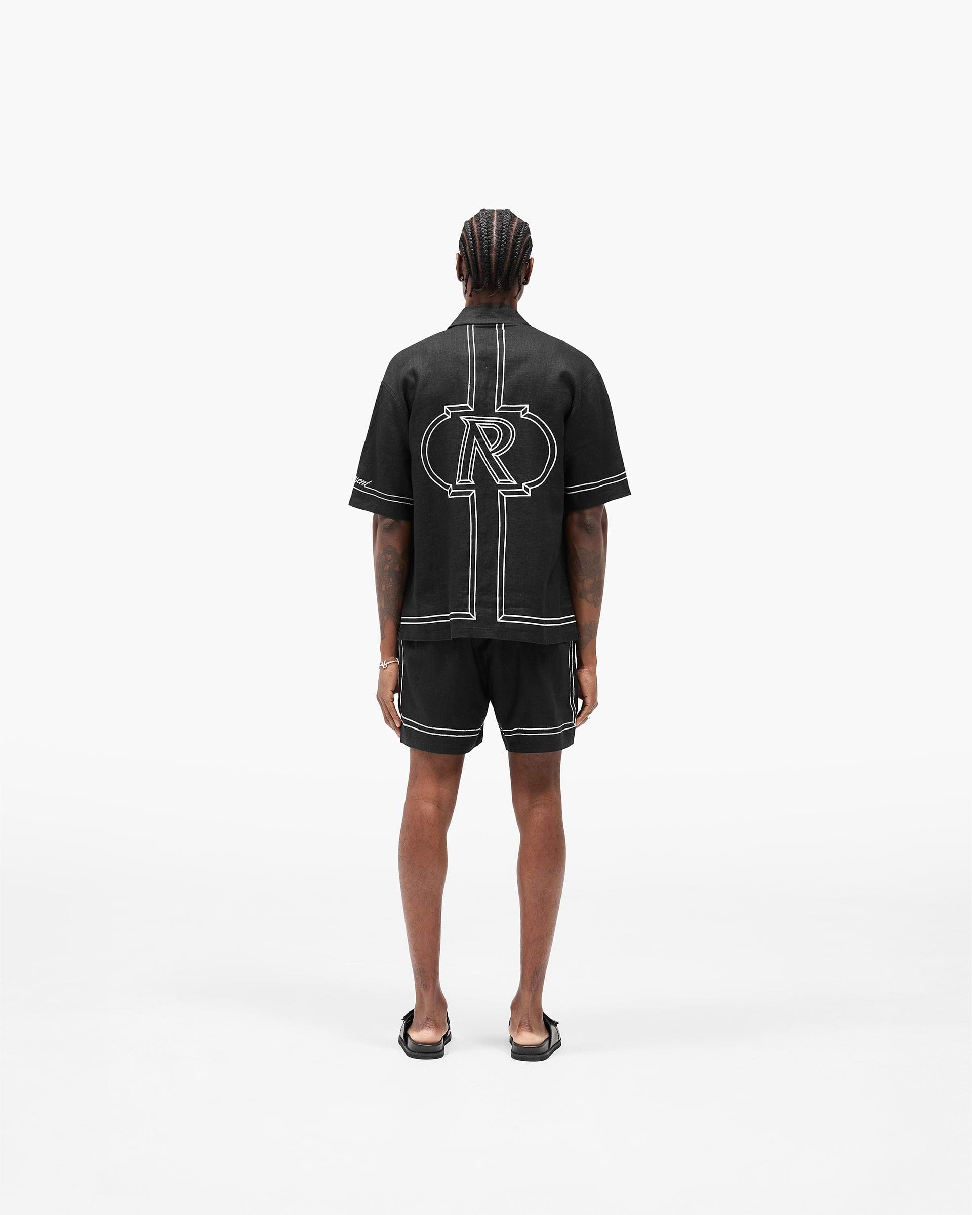 Border Shirt - Jet Schwarz