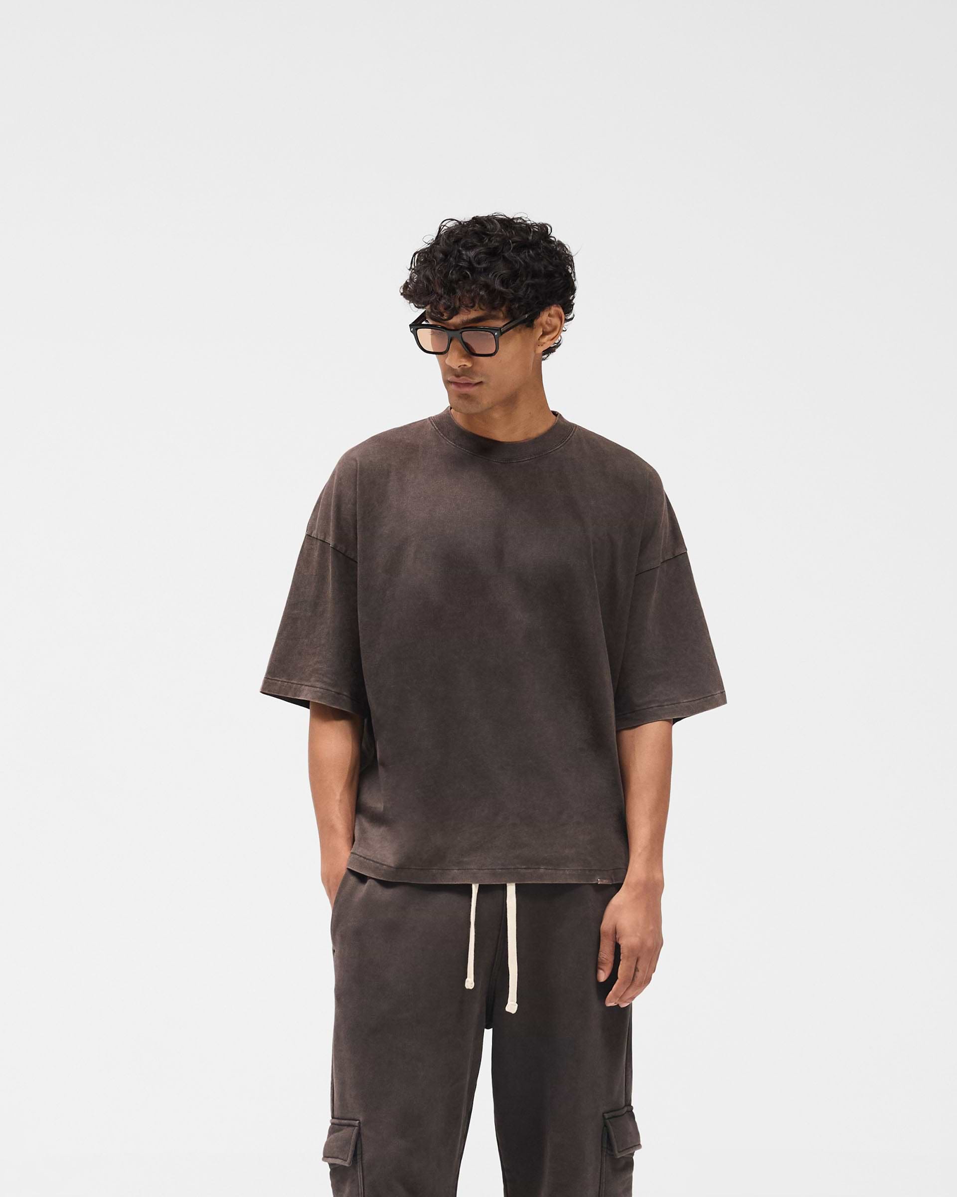 Initial Boxy T-Shirt - Kaffee